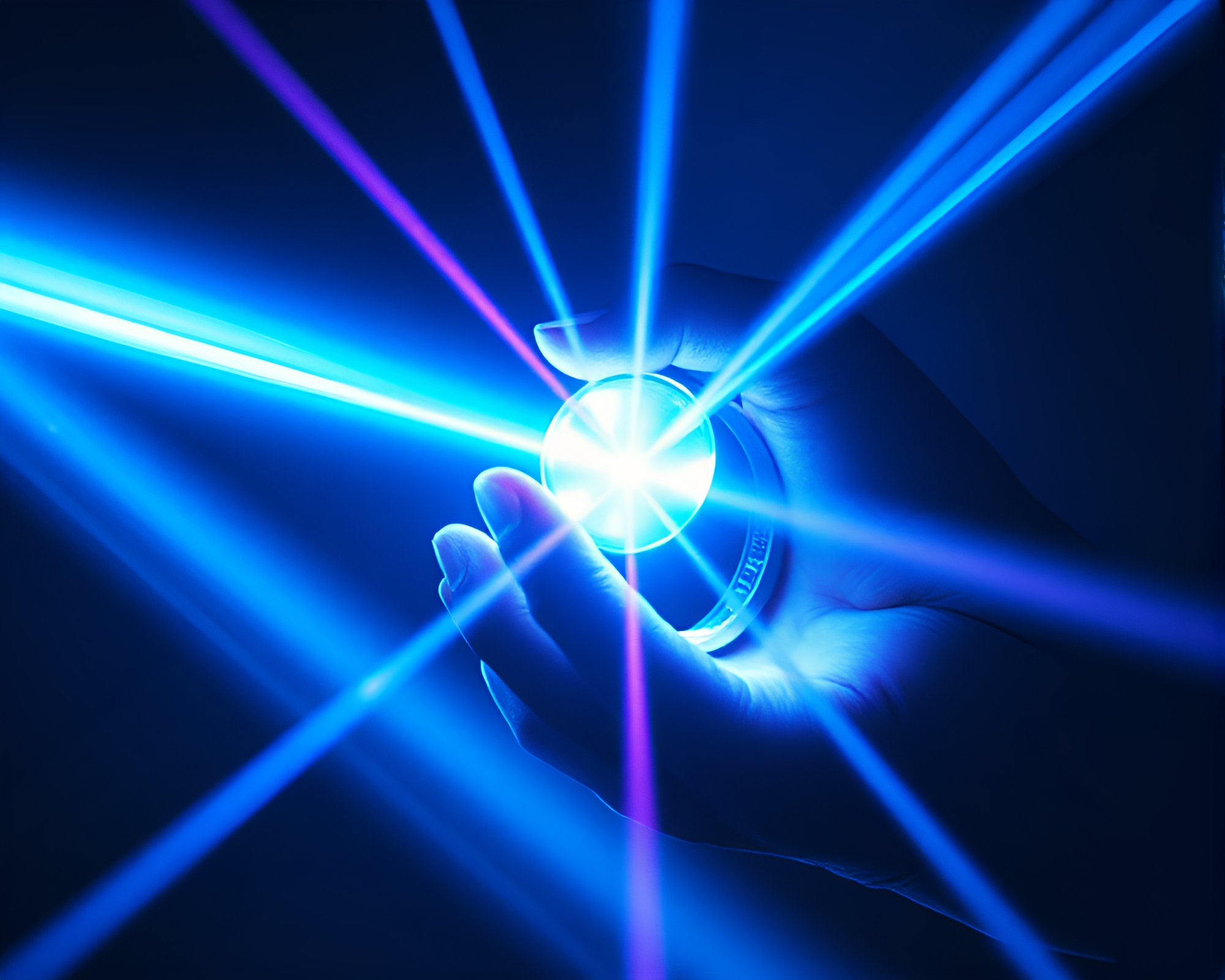 Ethereal Ice-Blue Laser Ring Tattoo Flash Art – free AI stock image