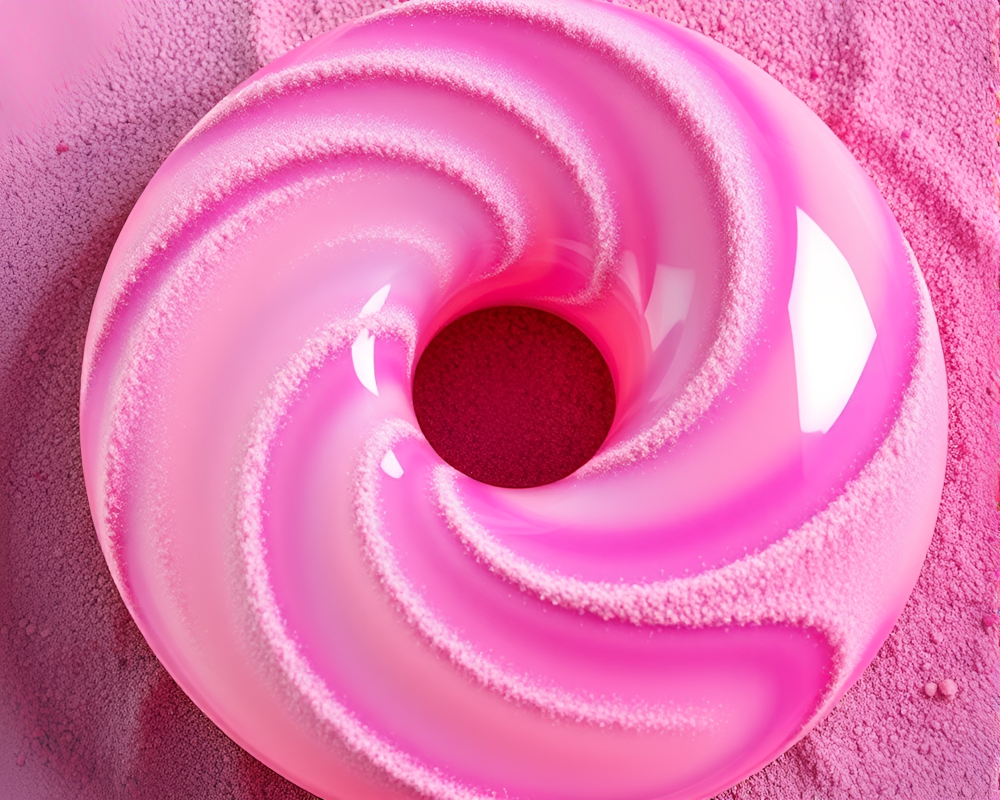 Mesmerizing Fractal Sand Doughnut Pattern – free AI stock image
