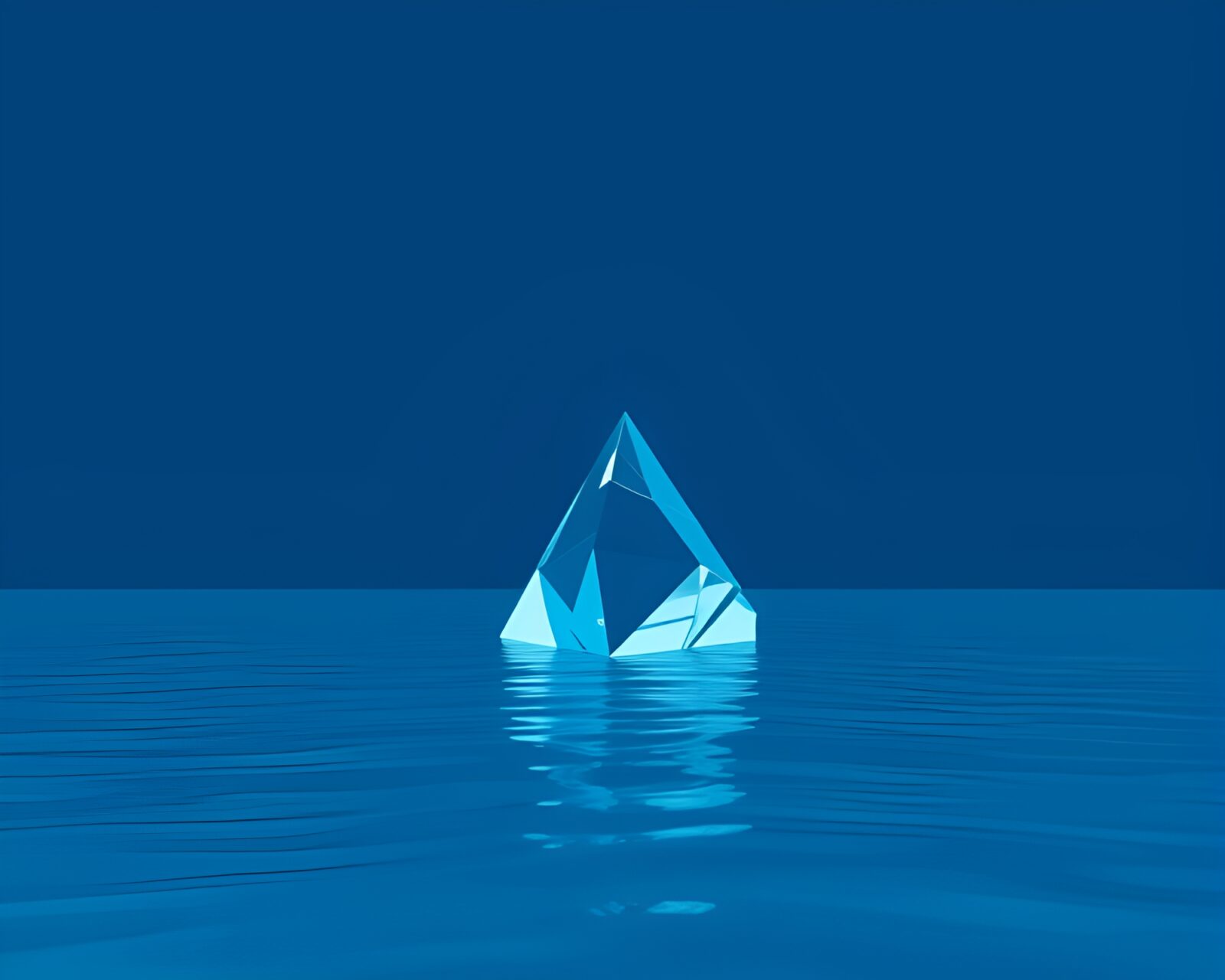 Elegant minimalist design with prism refractions in dimensional rift