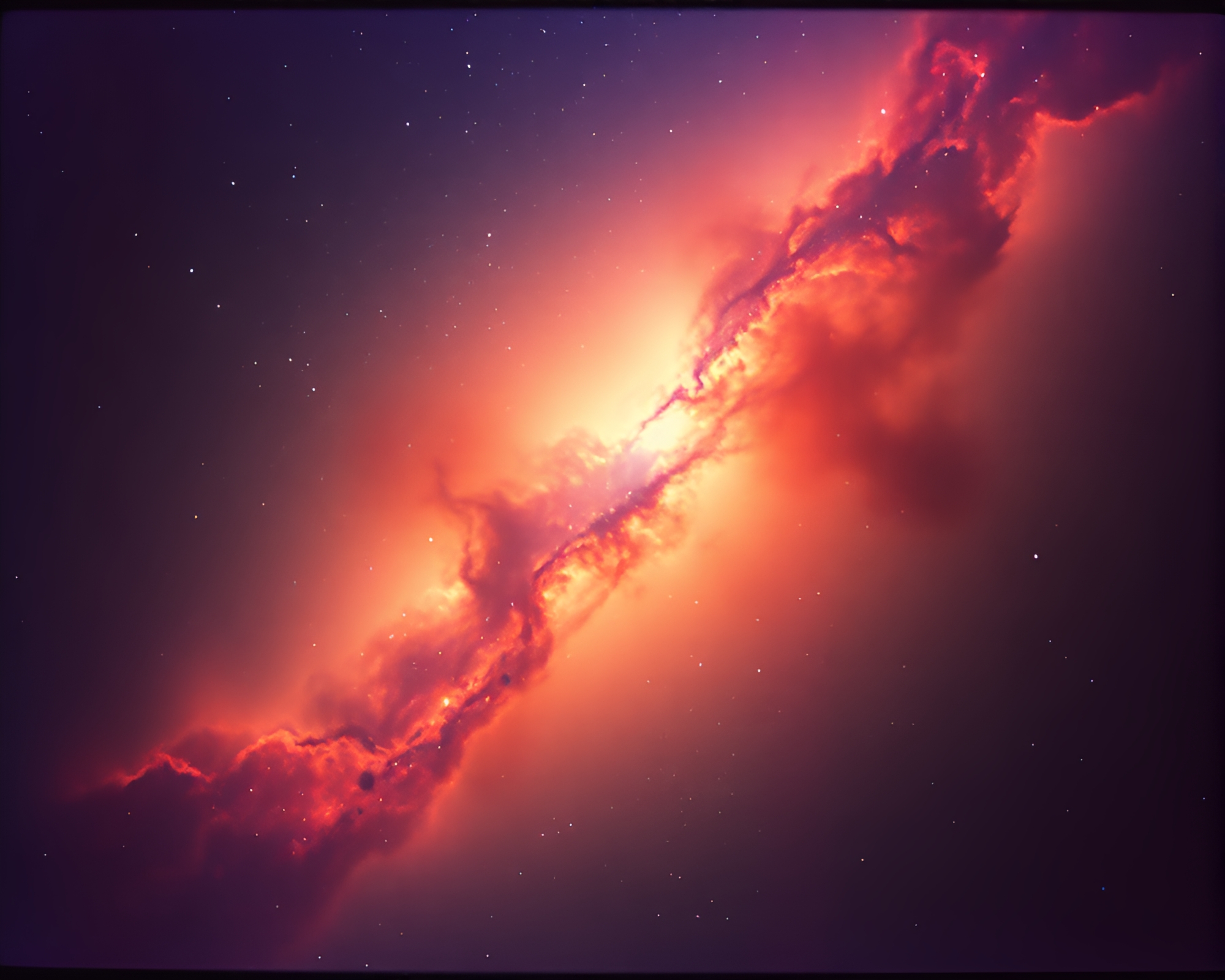 Celestial Nebula VHS Distortion Art Composition – free AI stock image