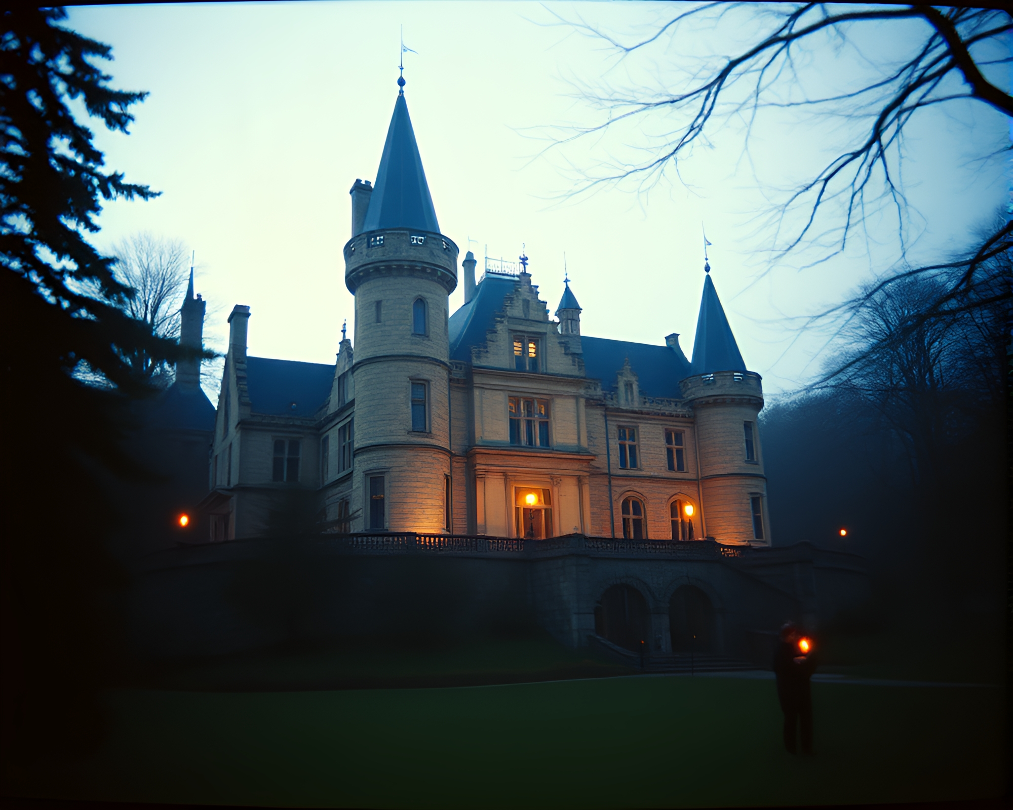 Enchanted Castle Room Bathed in Candlelight – free AI stock image