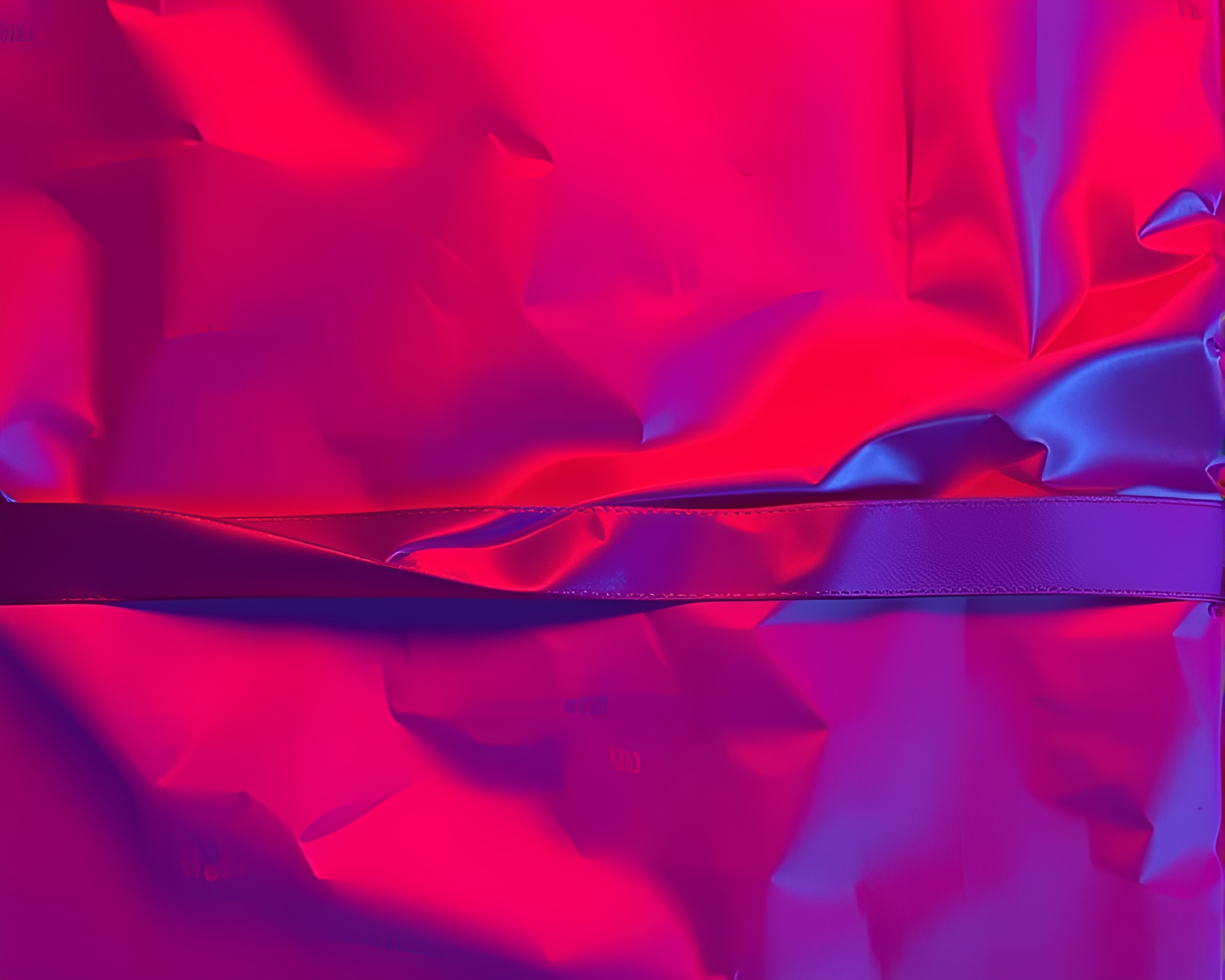 Satin Ribbon Cyberpunk Duotone Composition – free AI stock image