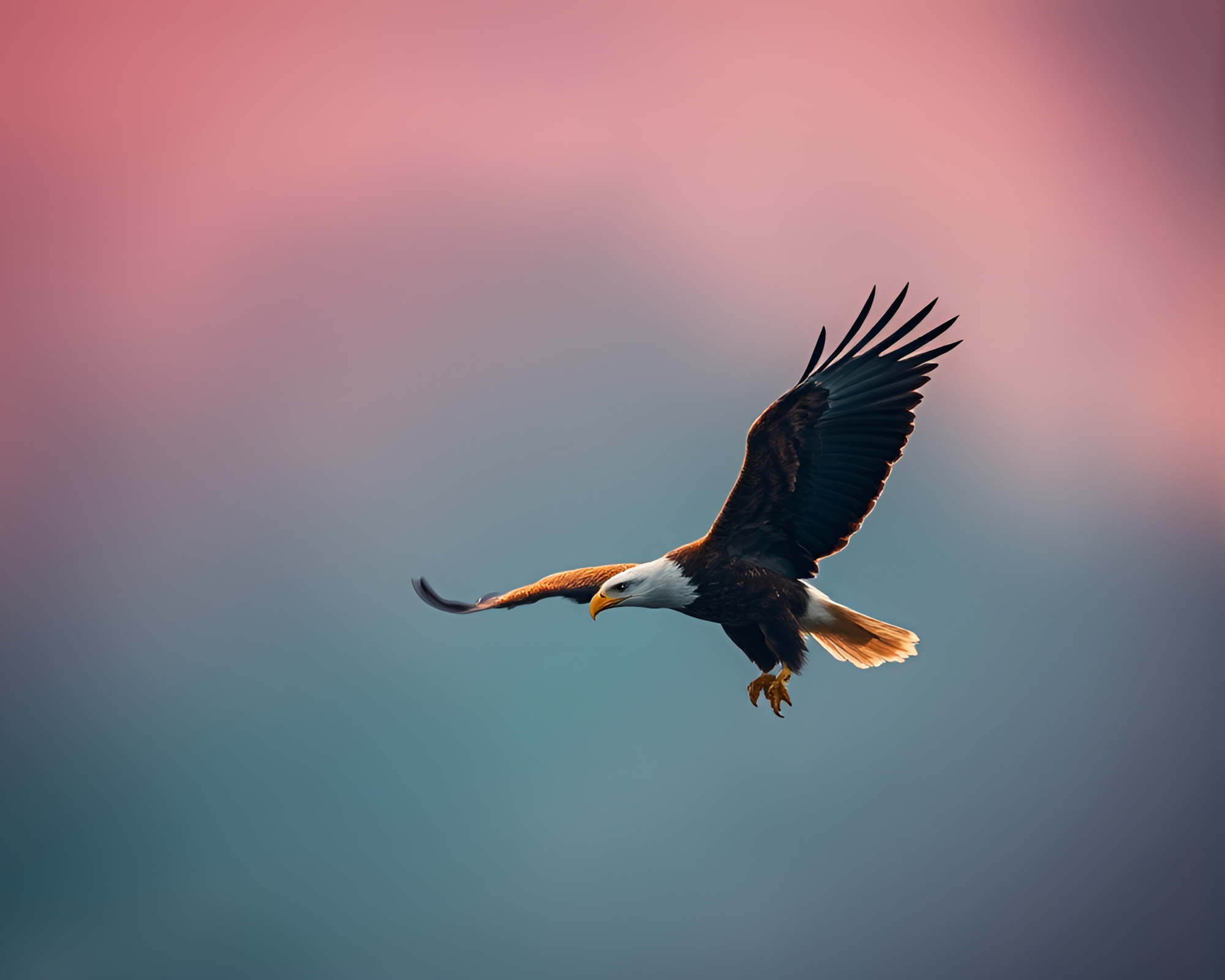 Majestic Eagle in Pastel Skies Cinemagraph – free AI stock image