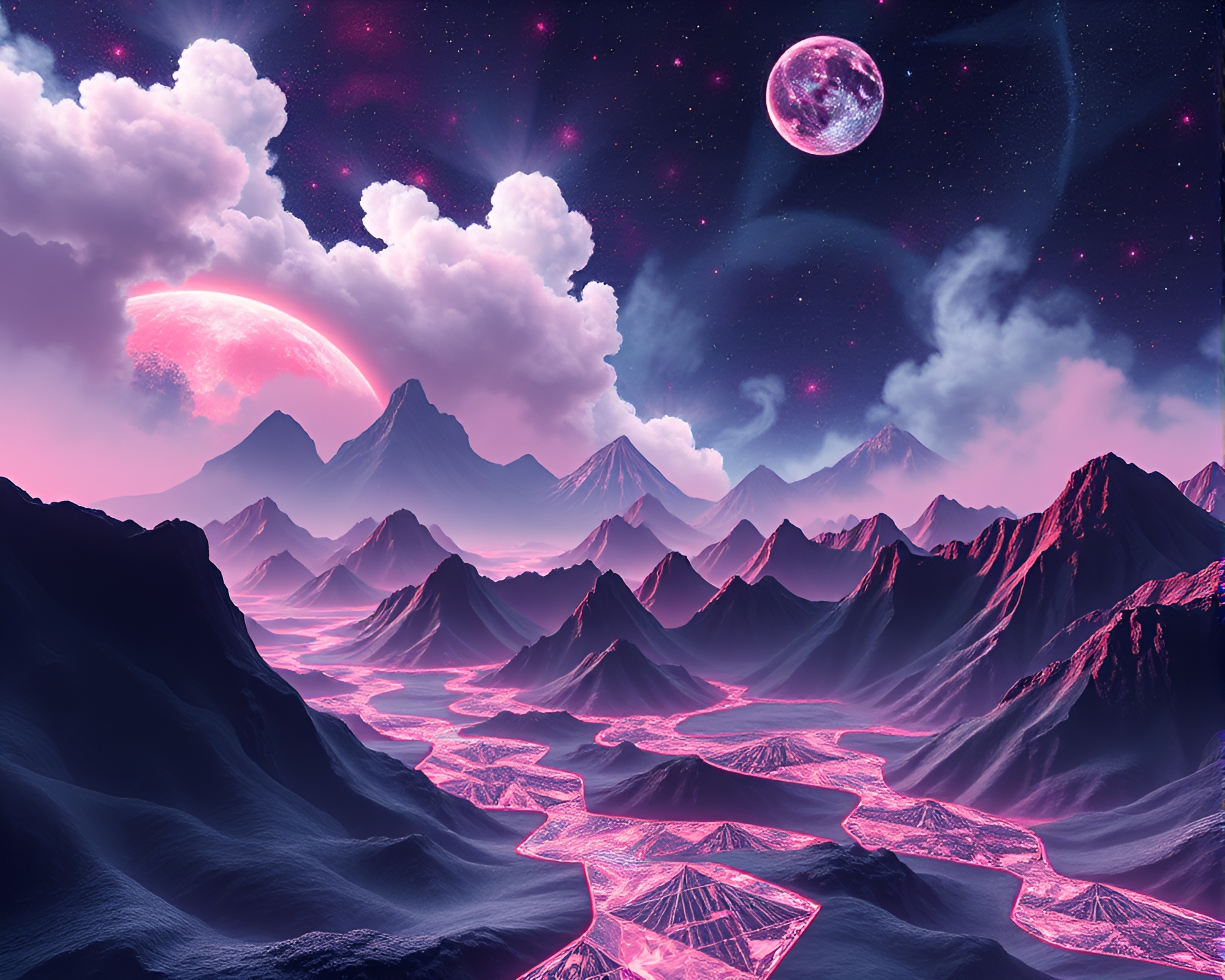 Vaporwave Optical Illusion in Volcanic Ash Colors – free AI stock image