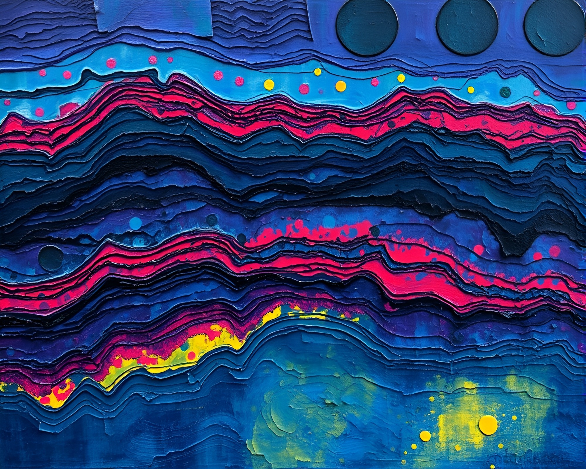 Impasto Cybernetic Hand in Aurora Expressionist Painting – free AI stock image