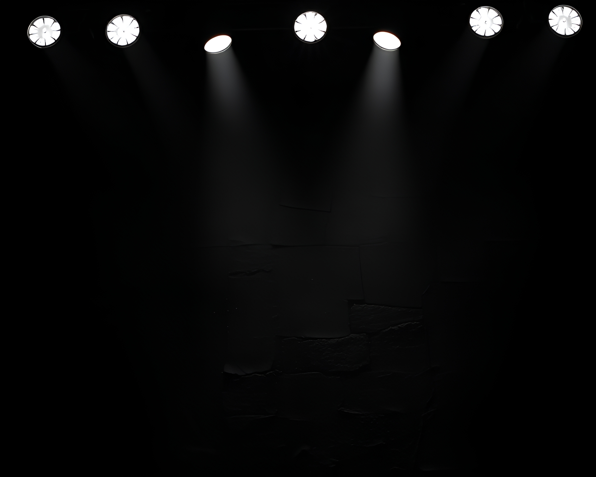Rustic Pottery Concert Stage Lights Stitched Pattern – free AI stock image