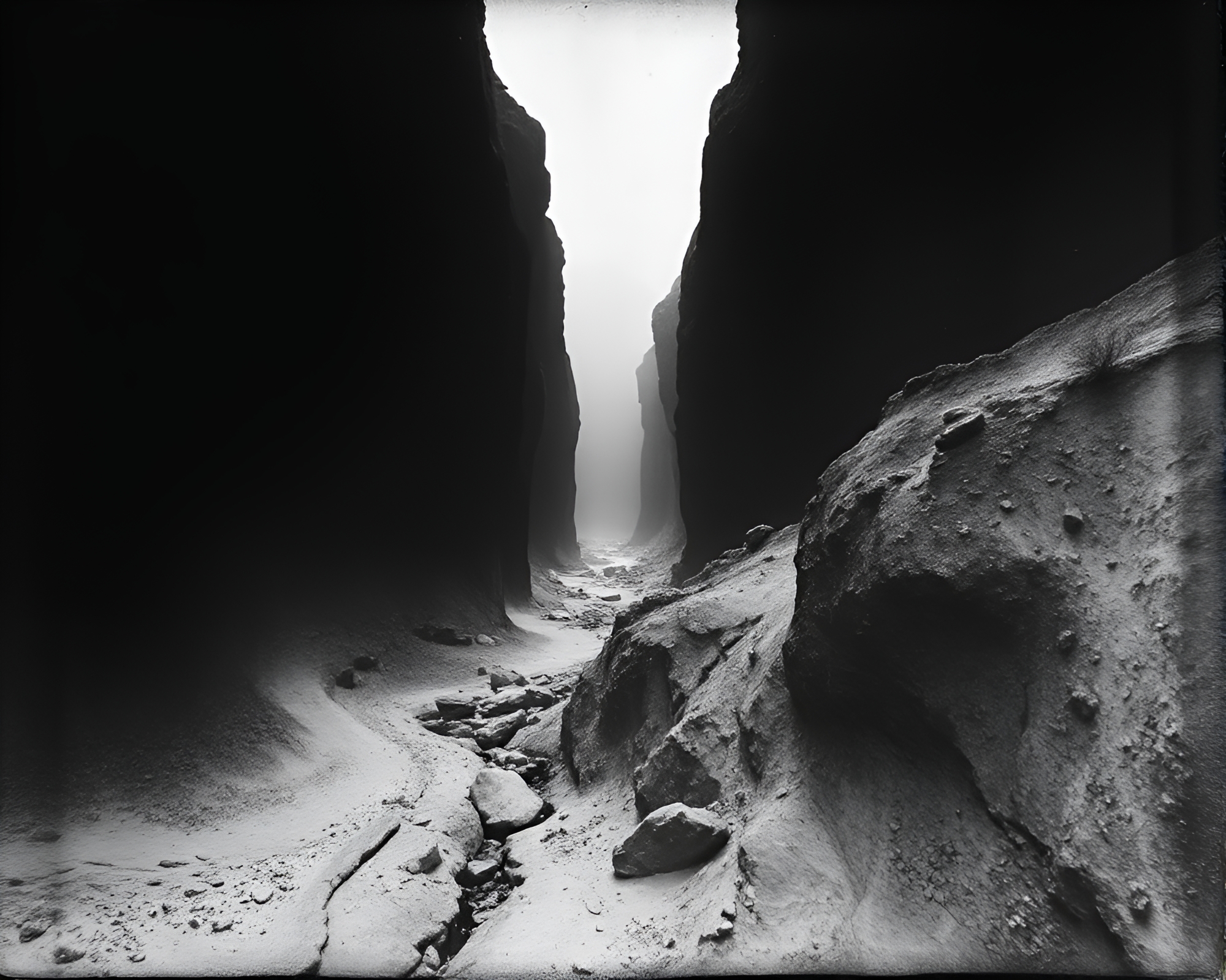 Dimensional Rift Studio Landscape Etching – free AI stock image