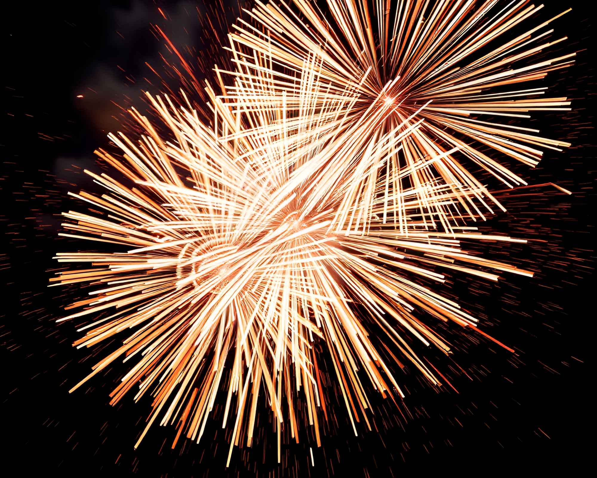 Glitching Fireworks: Stardust Shimmer Long Exposure Photography – free AI stock image