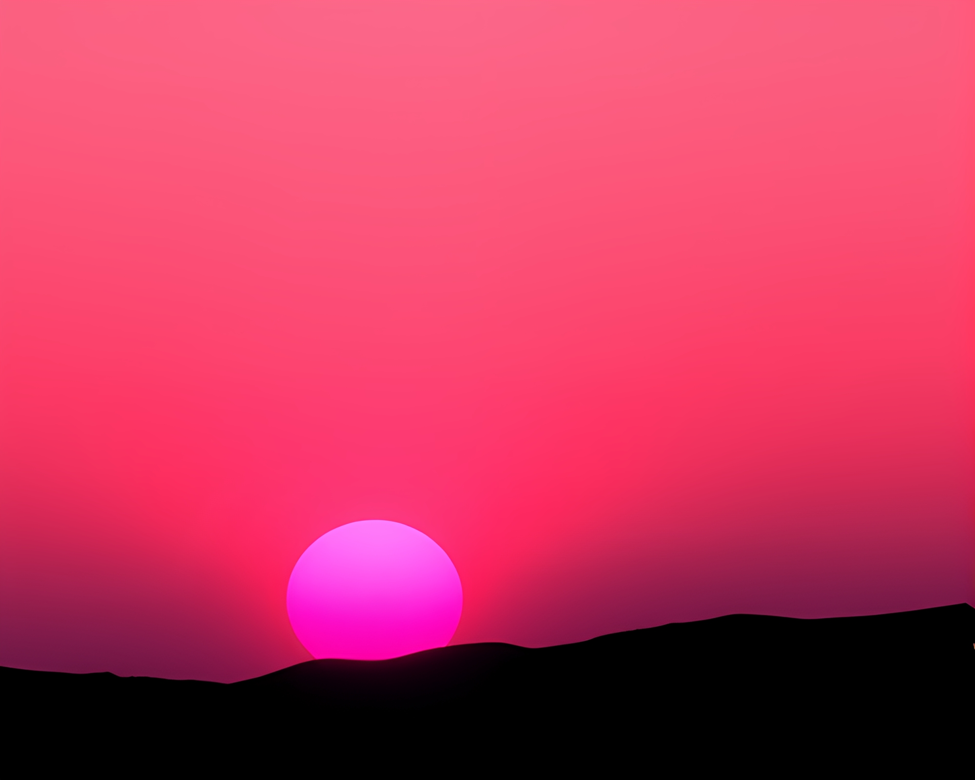 Silhouetted Plateau at Sunrise in ASCII Art – free AI stock image