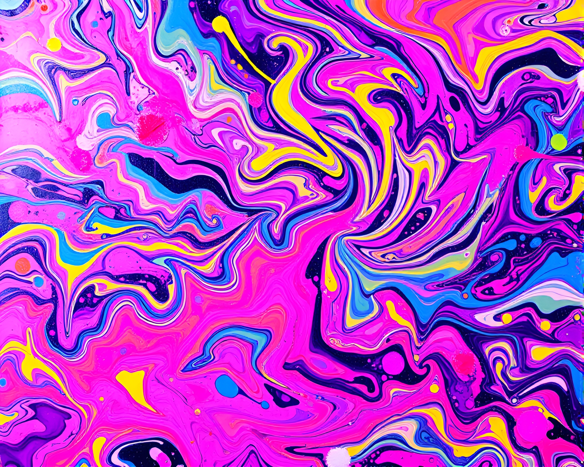Luminous Psychedelic Dance: Motion-Capture Paint Splatter Spectacle – free AI stock image