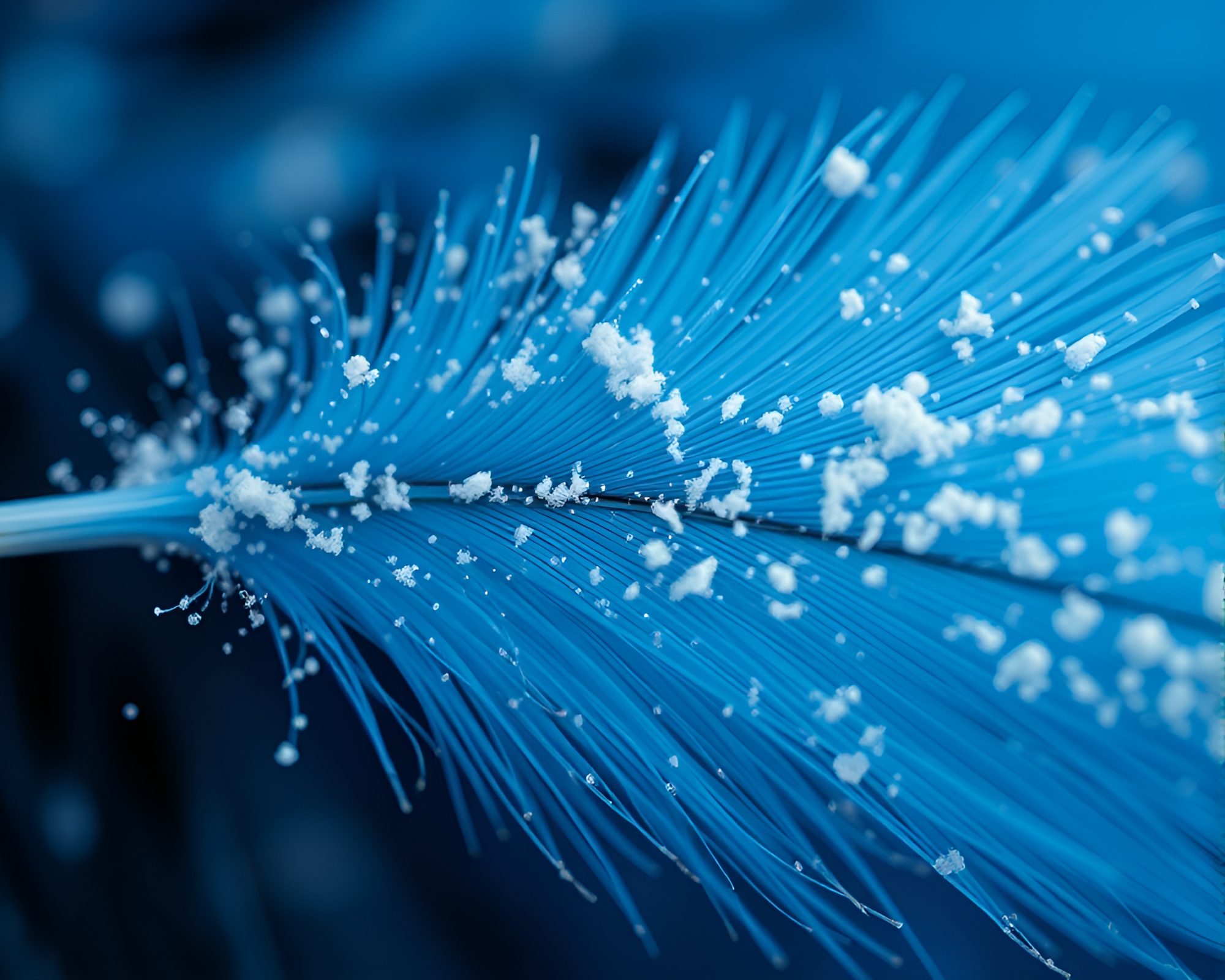 Arctic Minotaur feather dusting in macro photography – free AI stock image