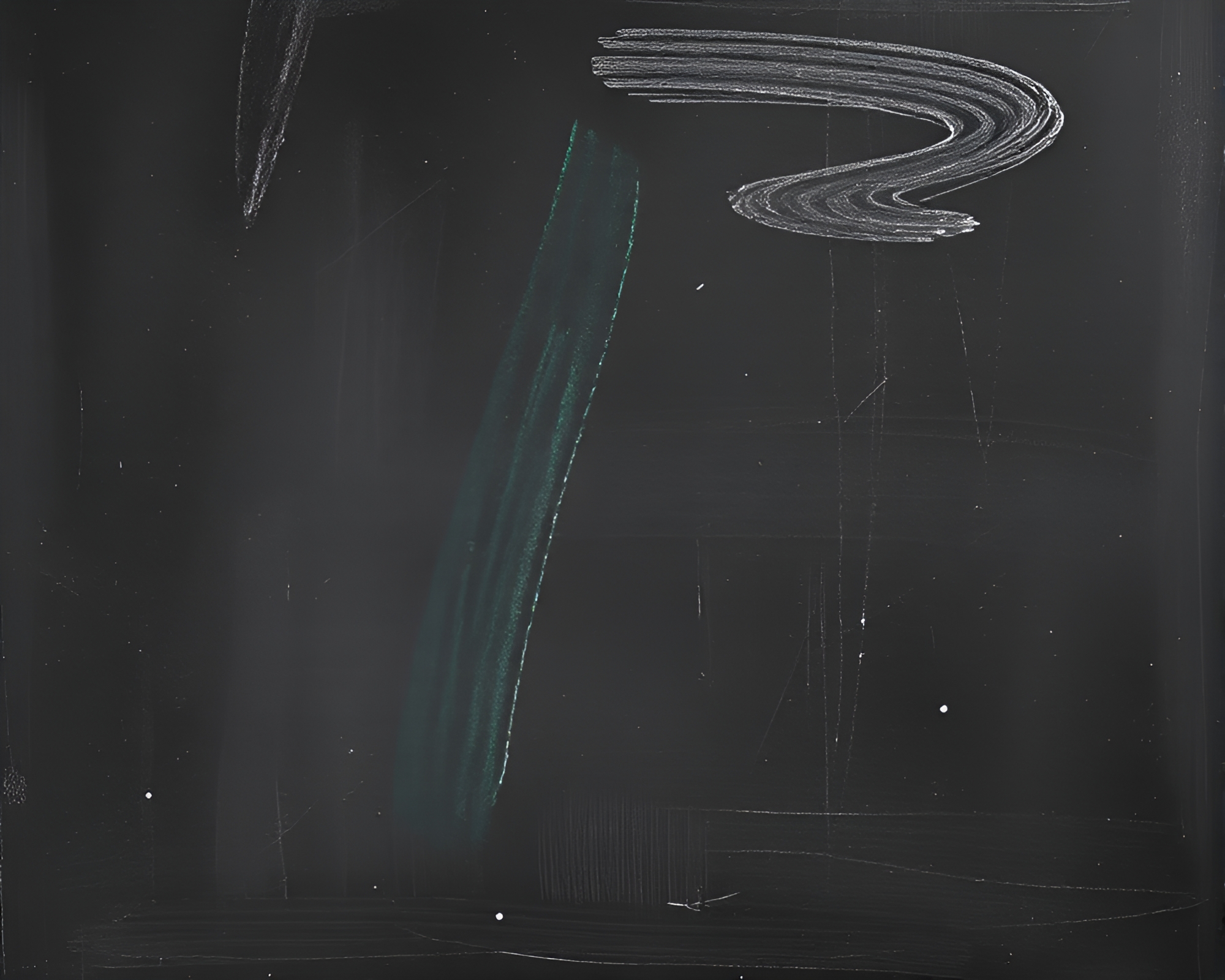 Enigmatic Cello Chalkboard Fusion in Monochrome Green Hologram – free AI stock image