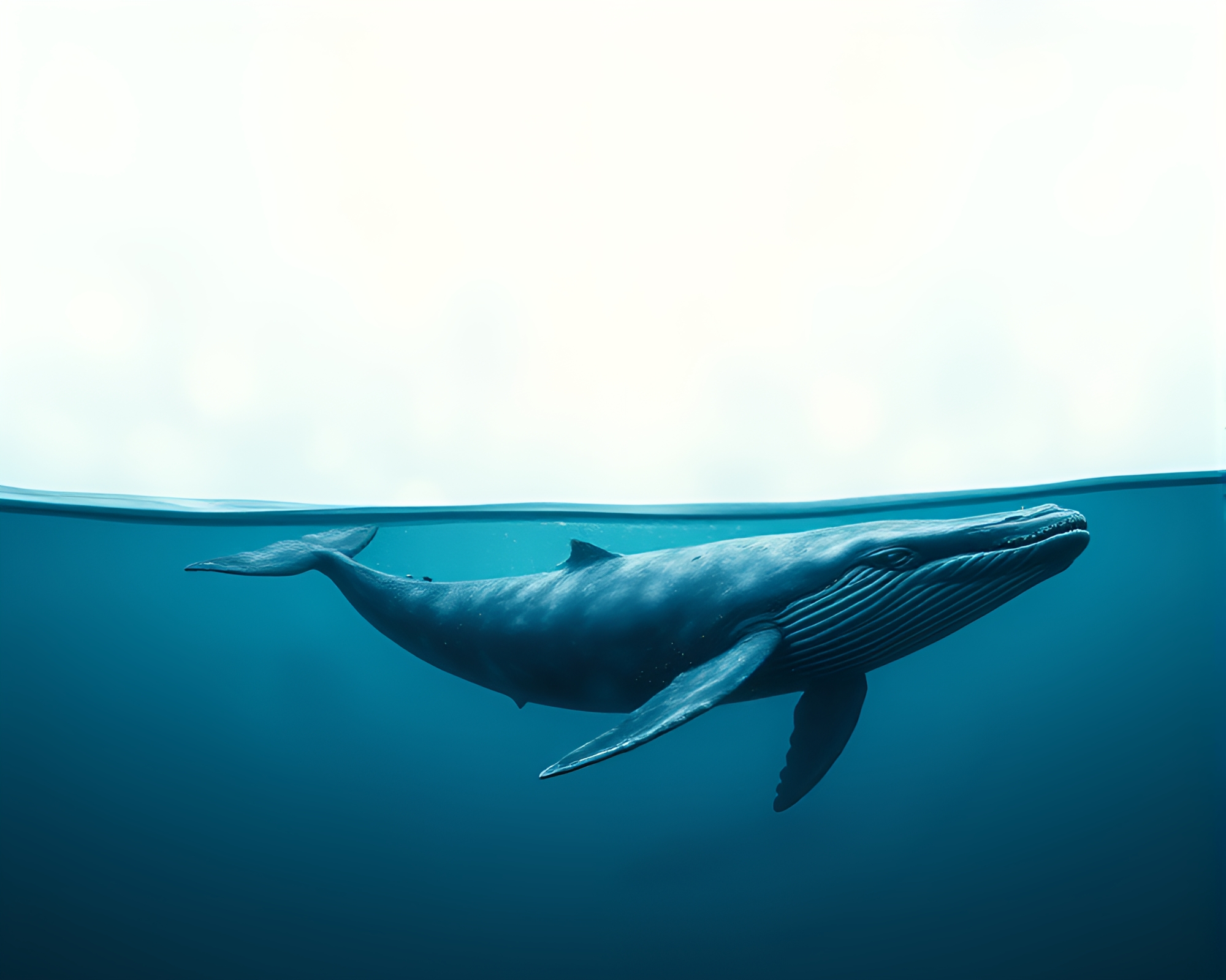 Whale in Depths: Digital Painting with Film Grain Mood – free AI stock image