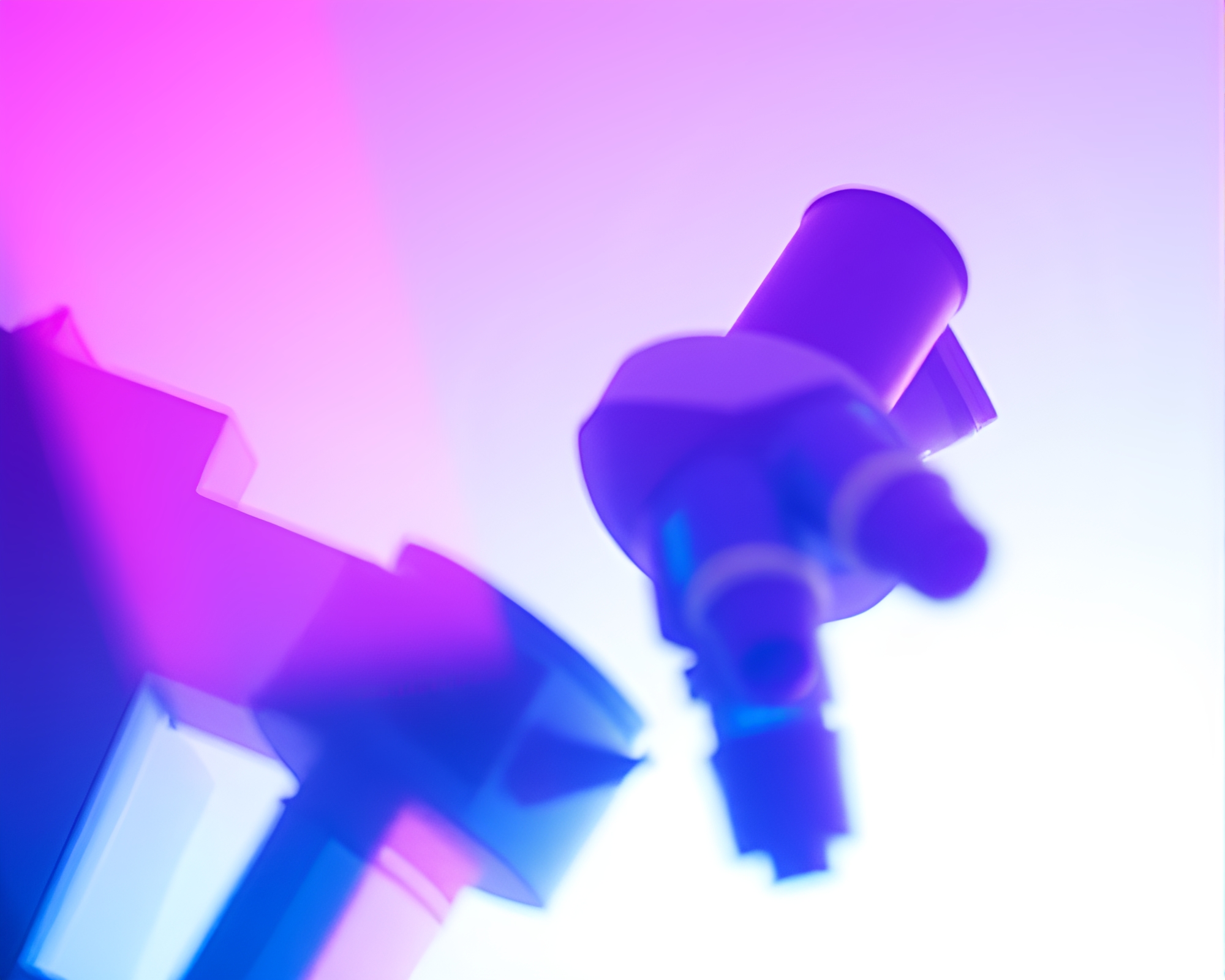 Microscope Dreamworld Through Double Exposure Lens – free AI stock image
