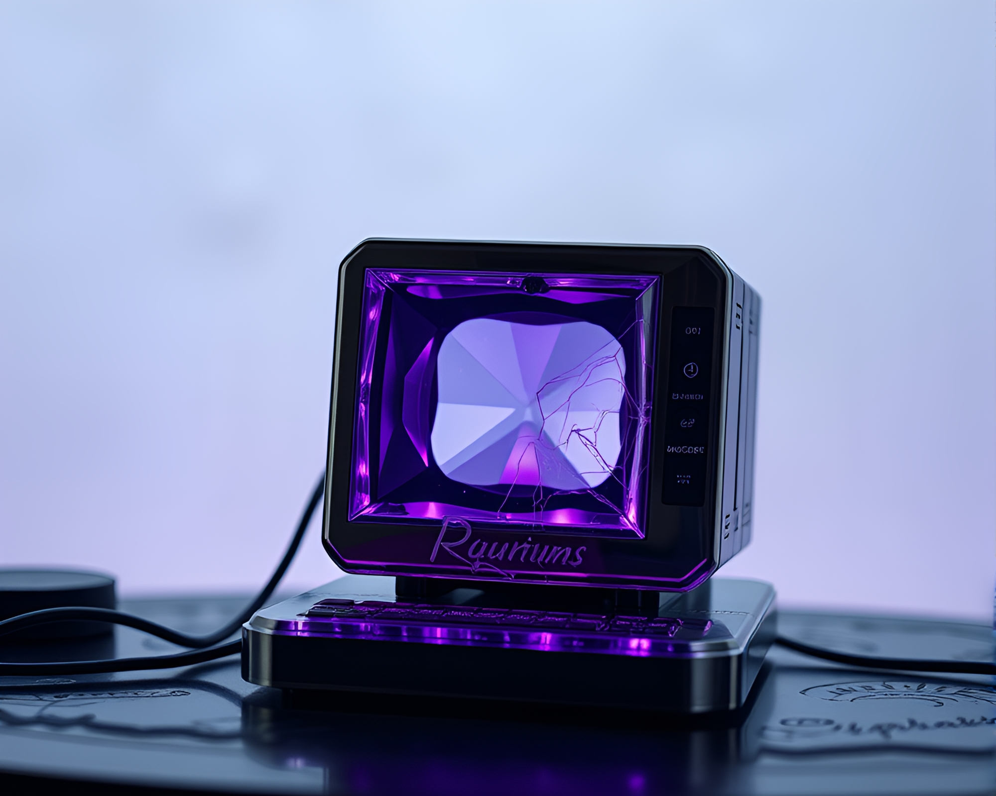 Quantum Computer Engraved Details Cinemagraph – free AI stock image