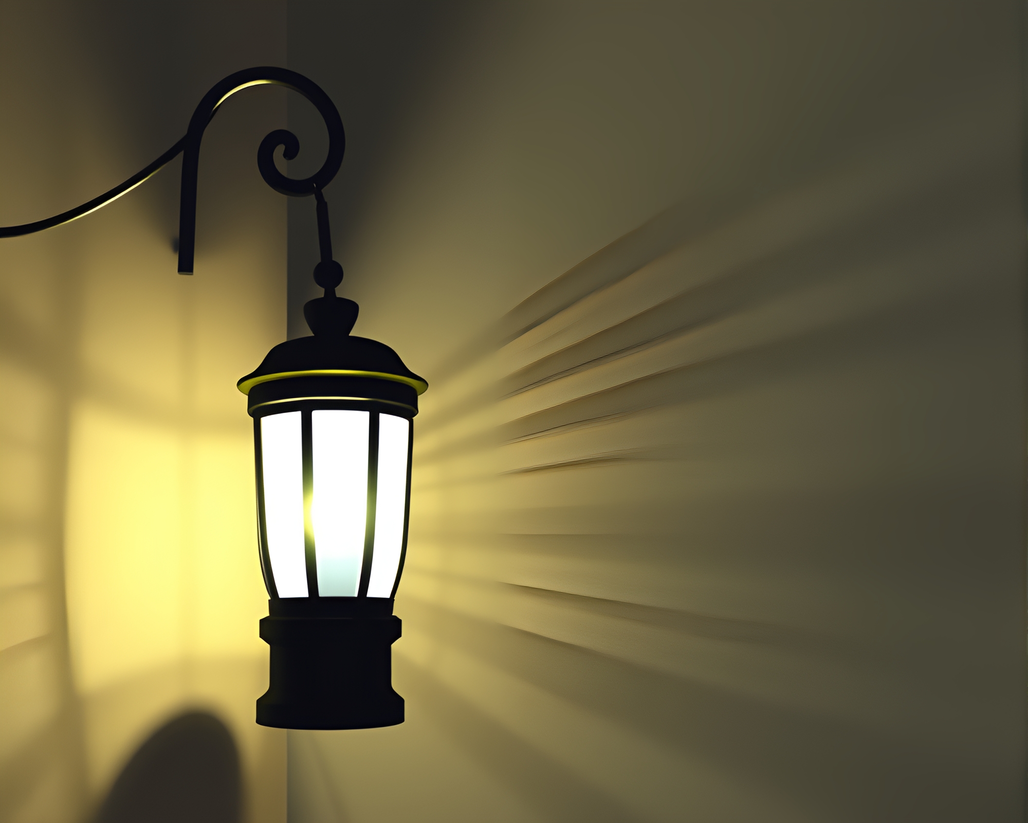 Voxel Satellite in Lantern Light Composition – free AI stock image