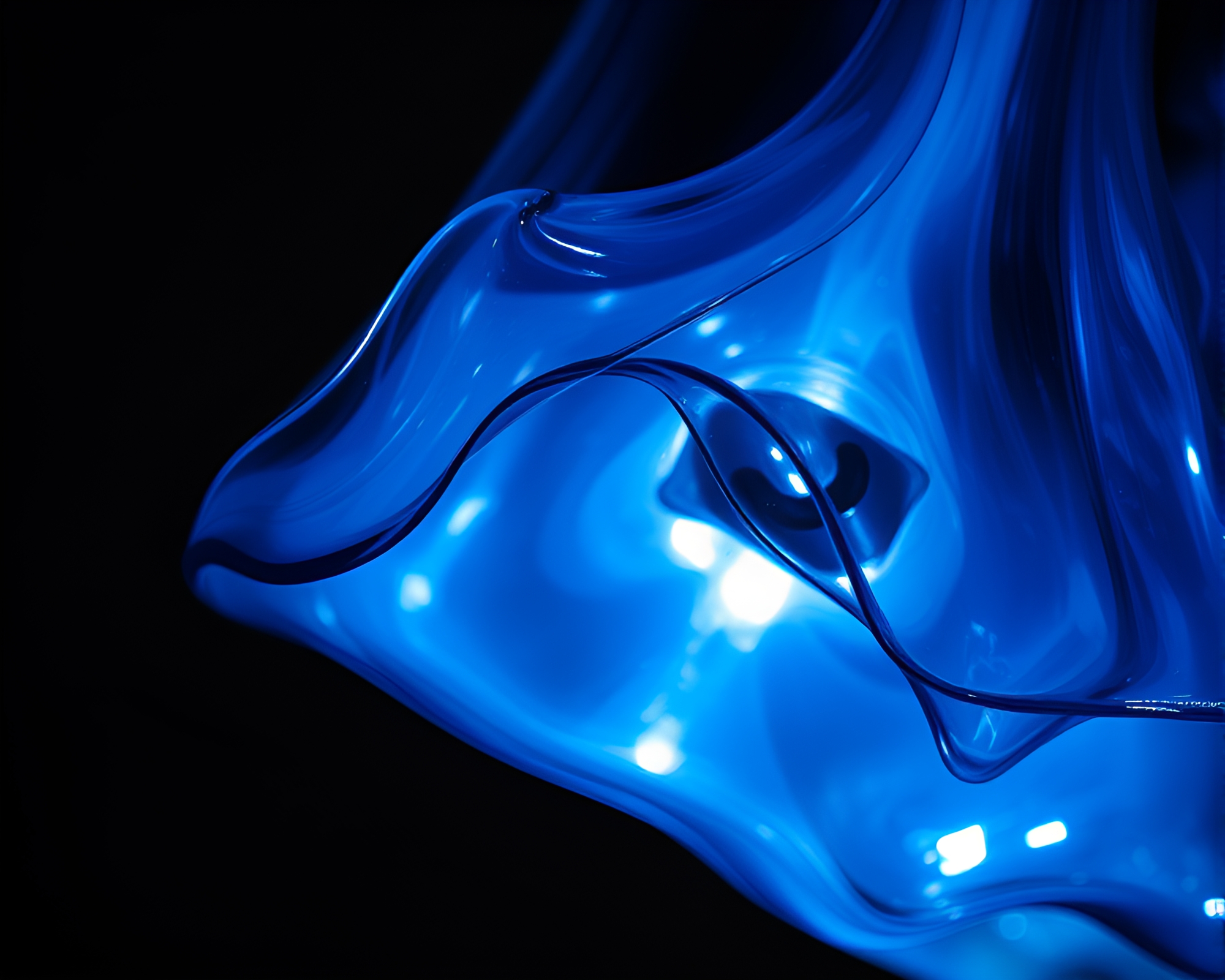 Ethereal Light Leaks Enhance Murano Glass Sculpture – free AI stock image
