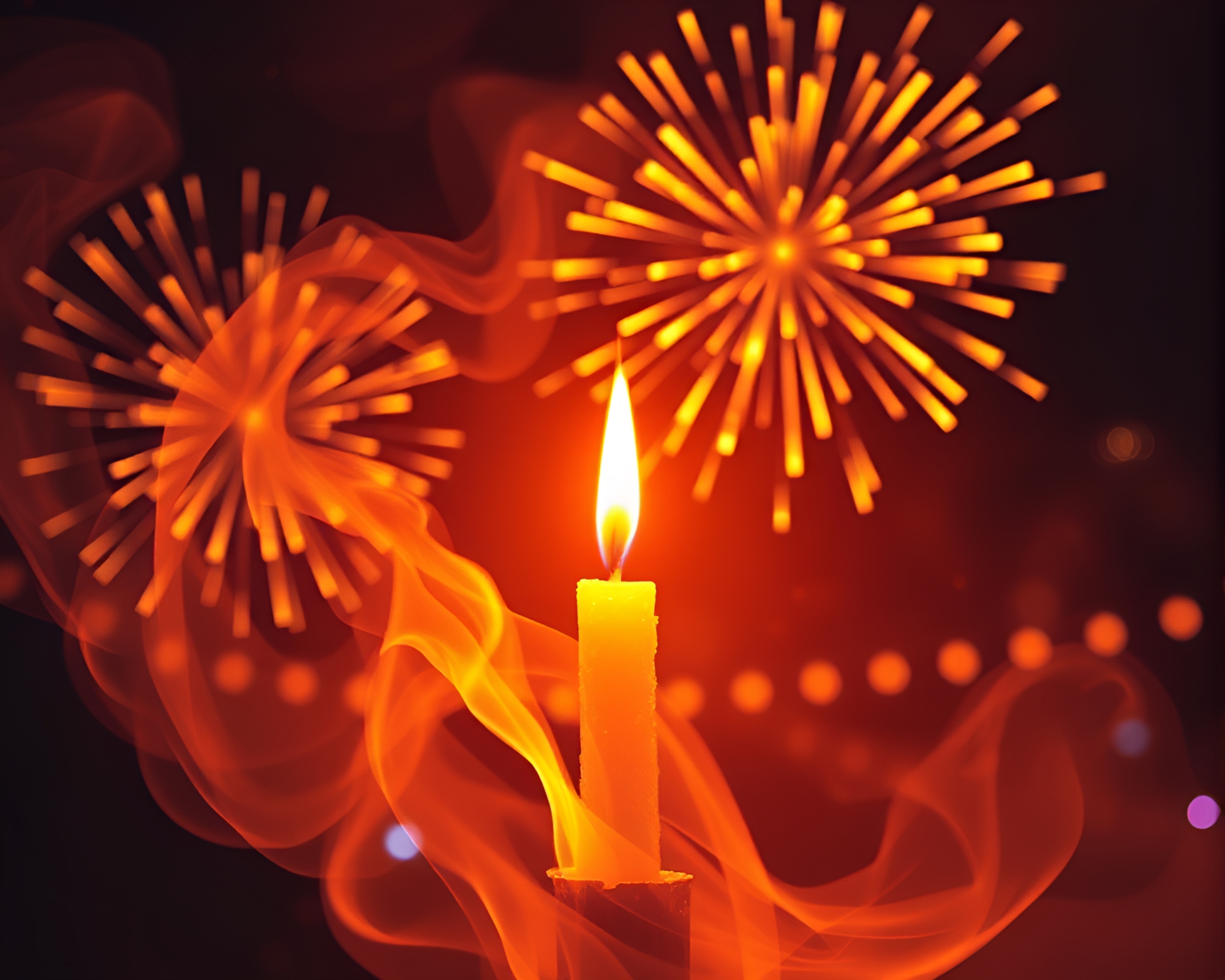 Festival Jetpack with Candle Smoke Trail ASCII Art – free AI stock image