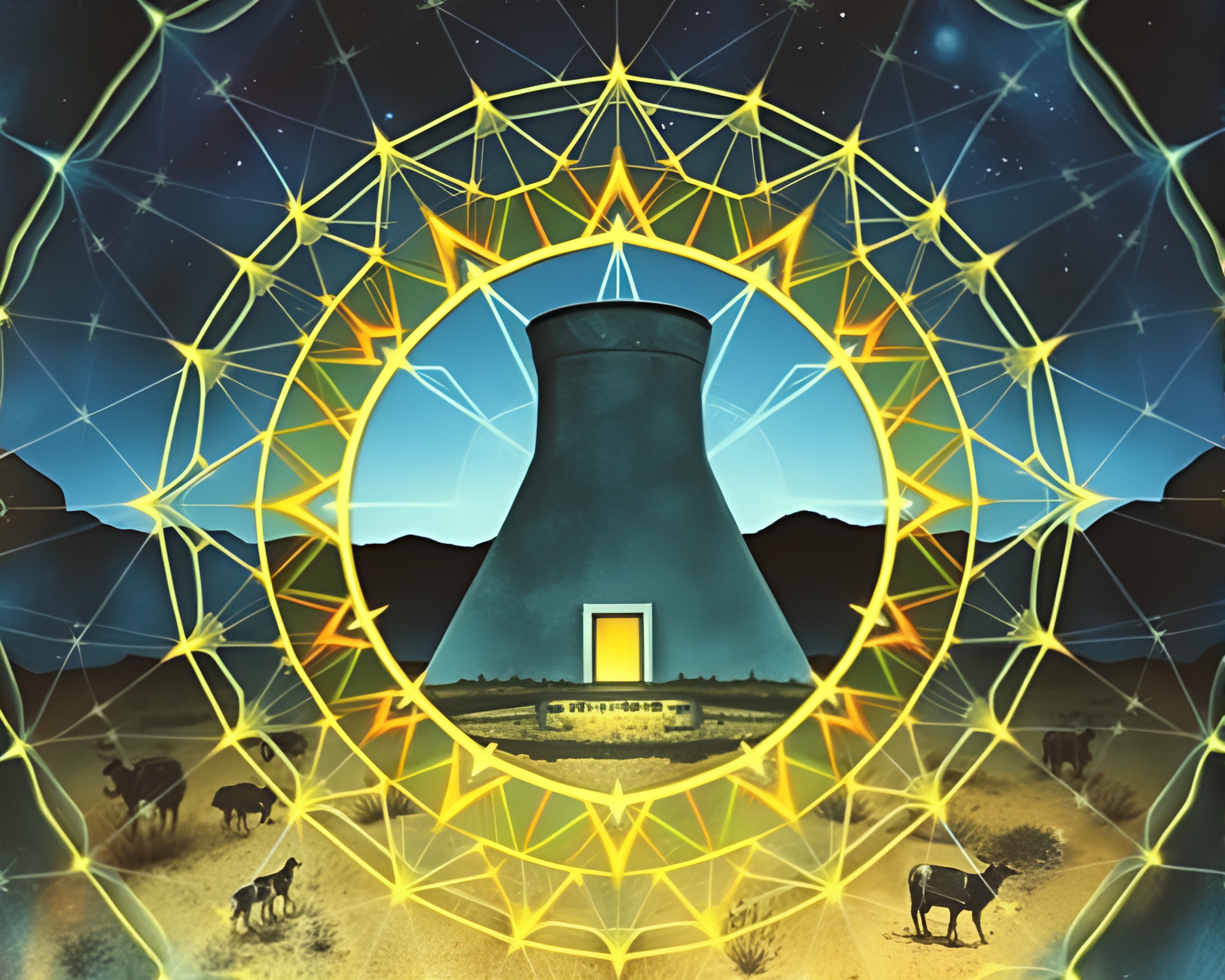 Zero-Point Energy Reactor Geometric Patterns – free AI stock image