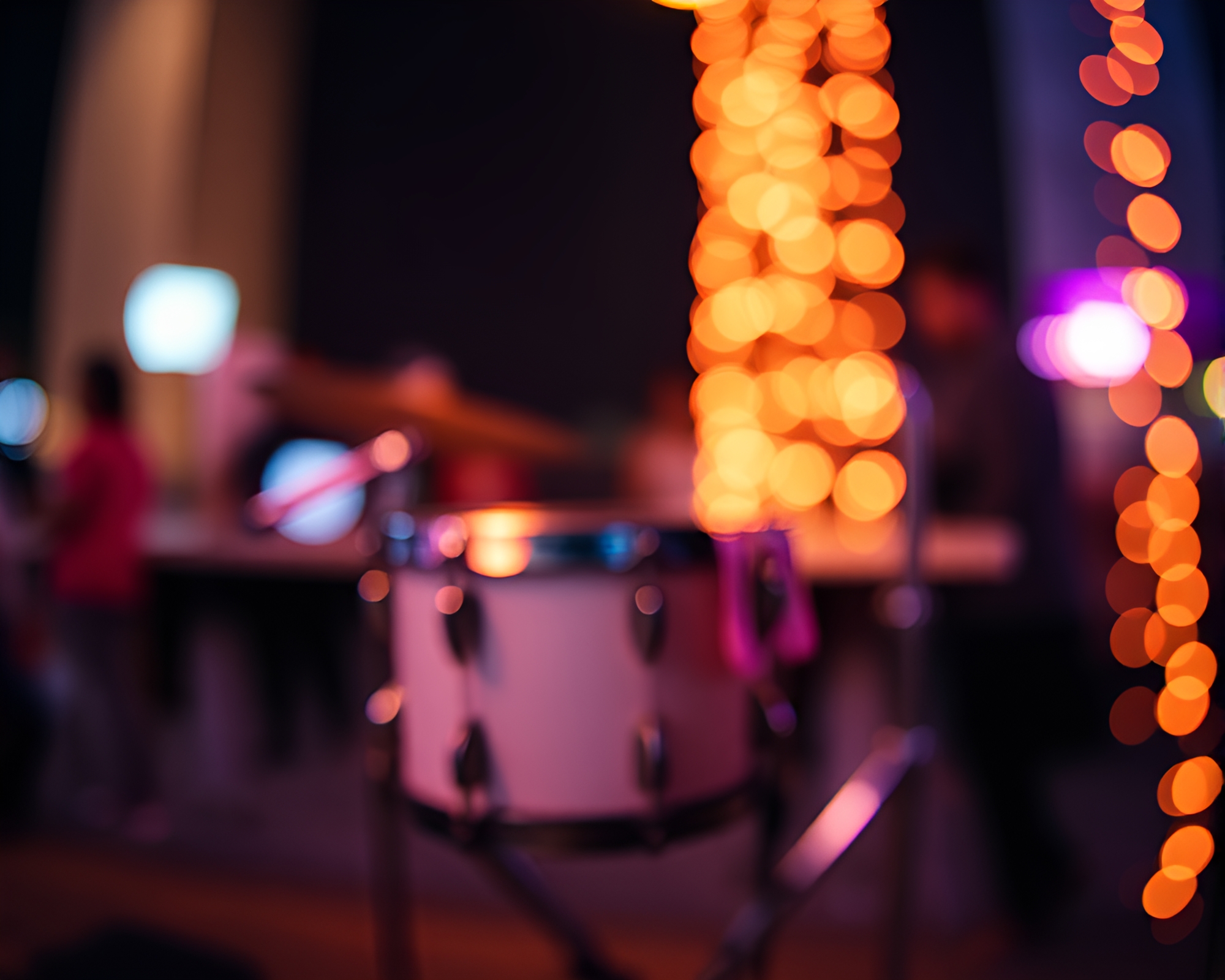 Drum Beats in Peach Fractal Glow – free AI stock image