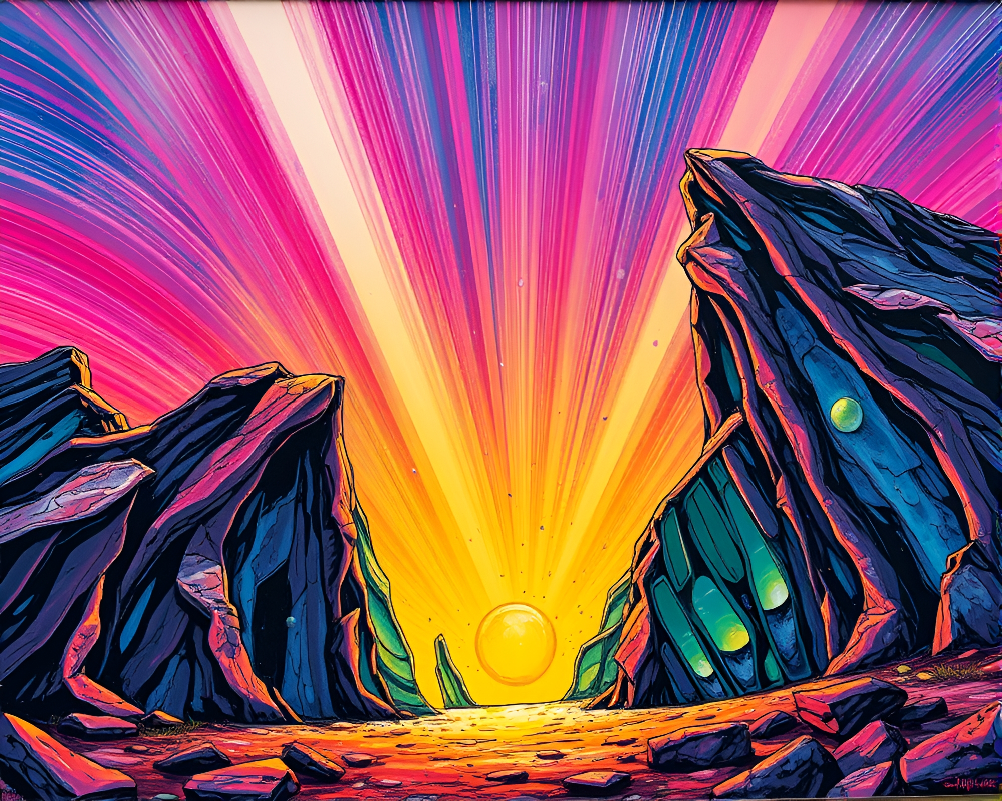 Impasto Glass Igloo Bathed in Divine Comic Rays – free AI stock image