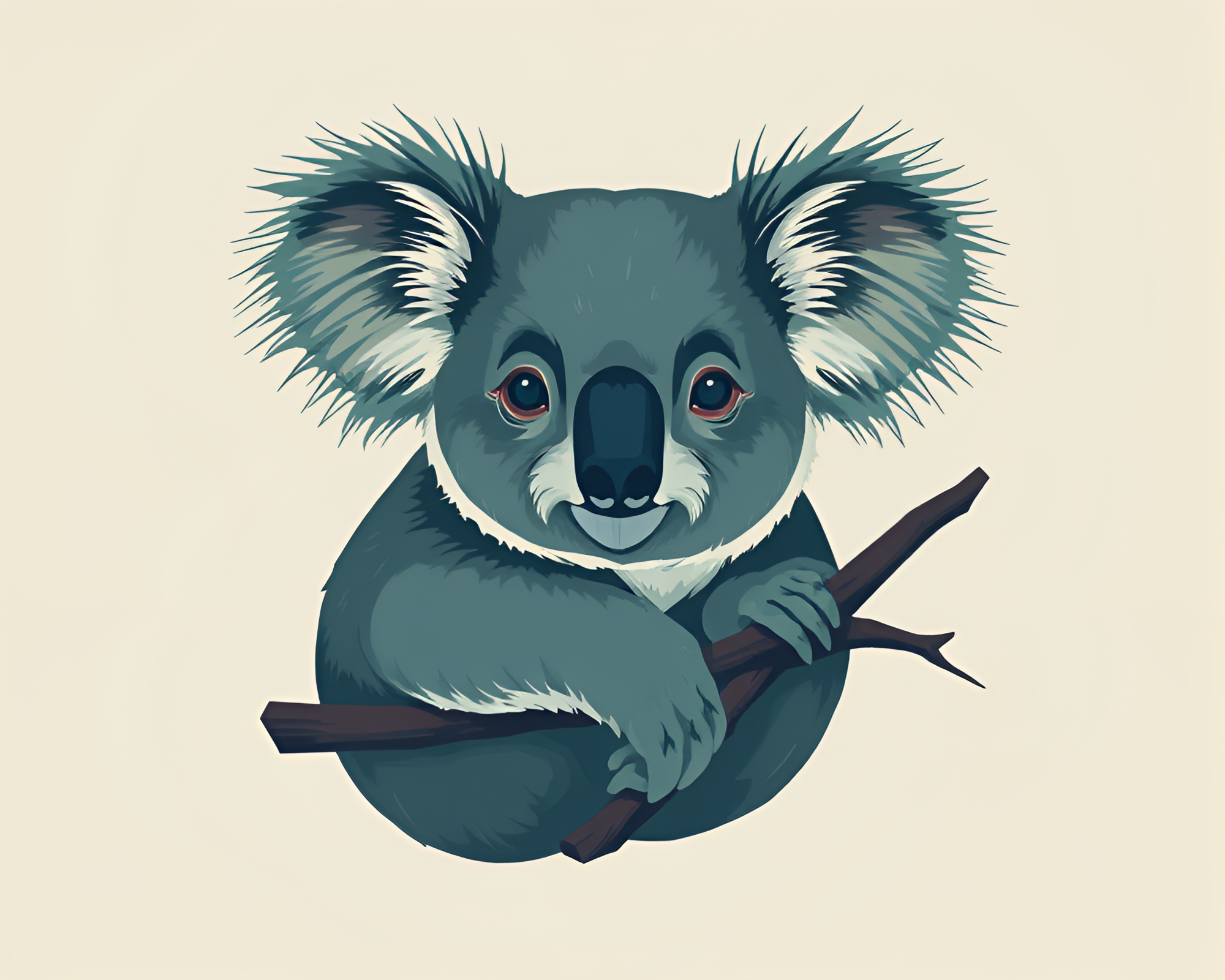 Koala in Jewel-Toned Dreamscape – free AI stock image
