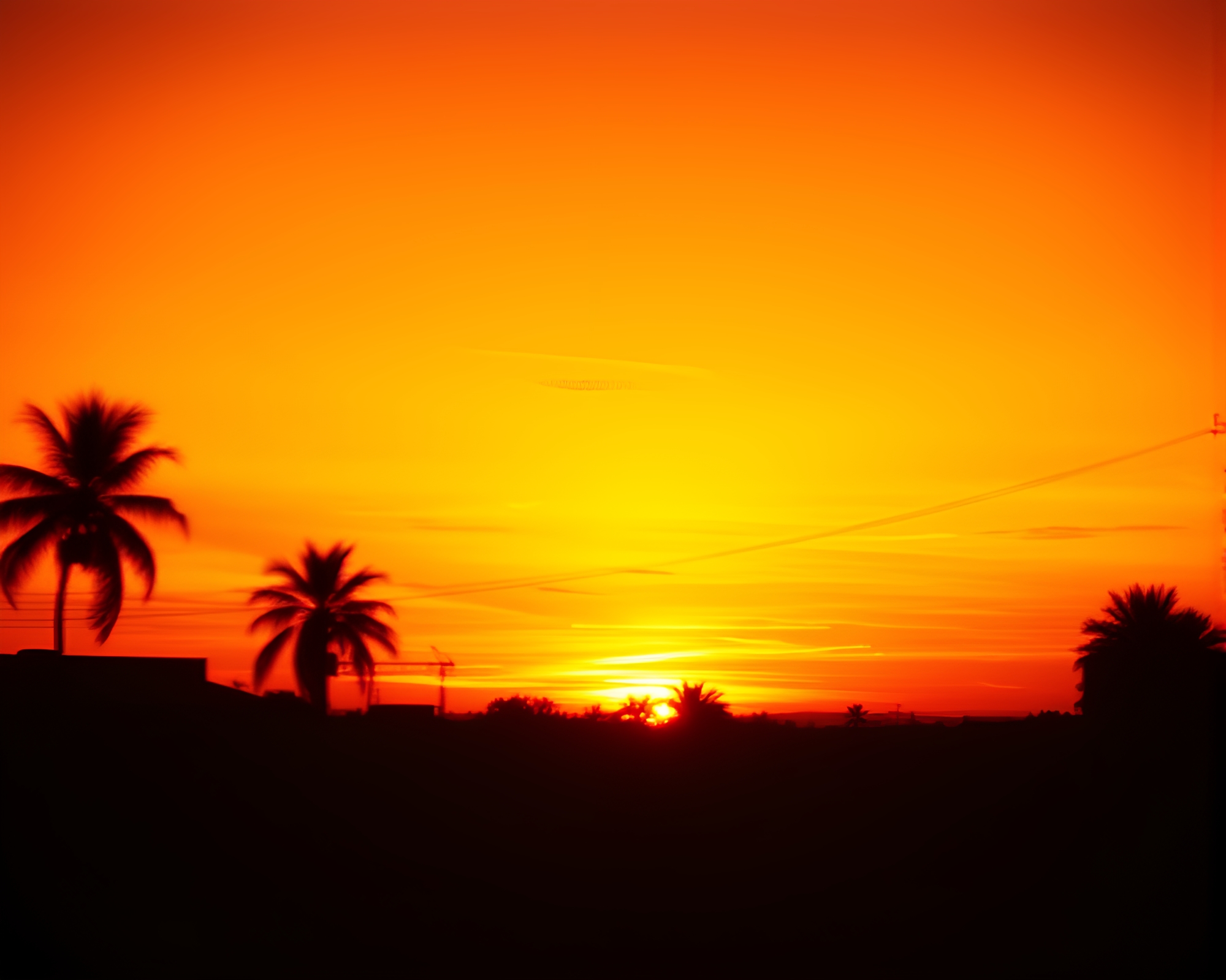 Vaporwave Sunset with Lens Distortion and Mustard Yellow Pop – free AI stock image