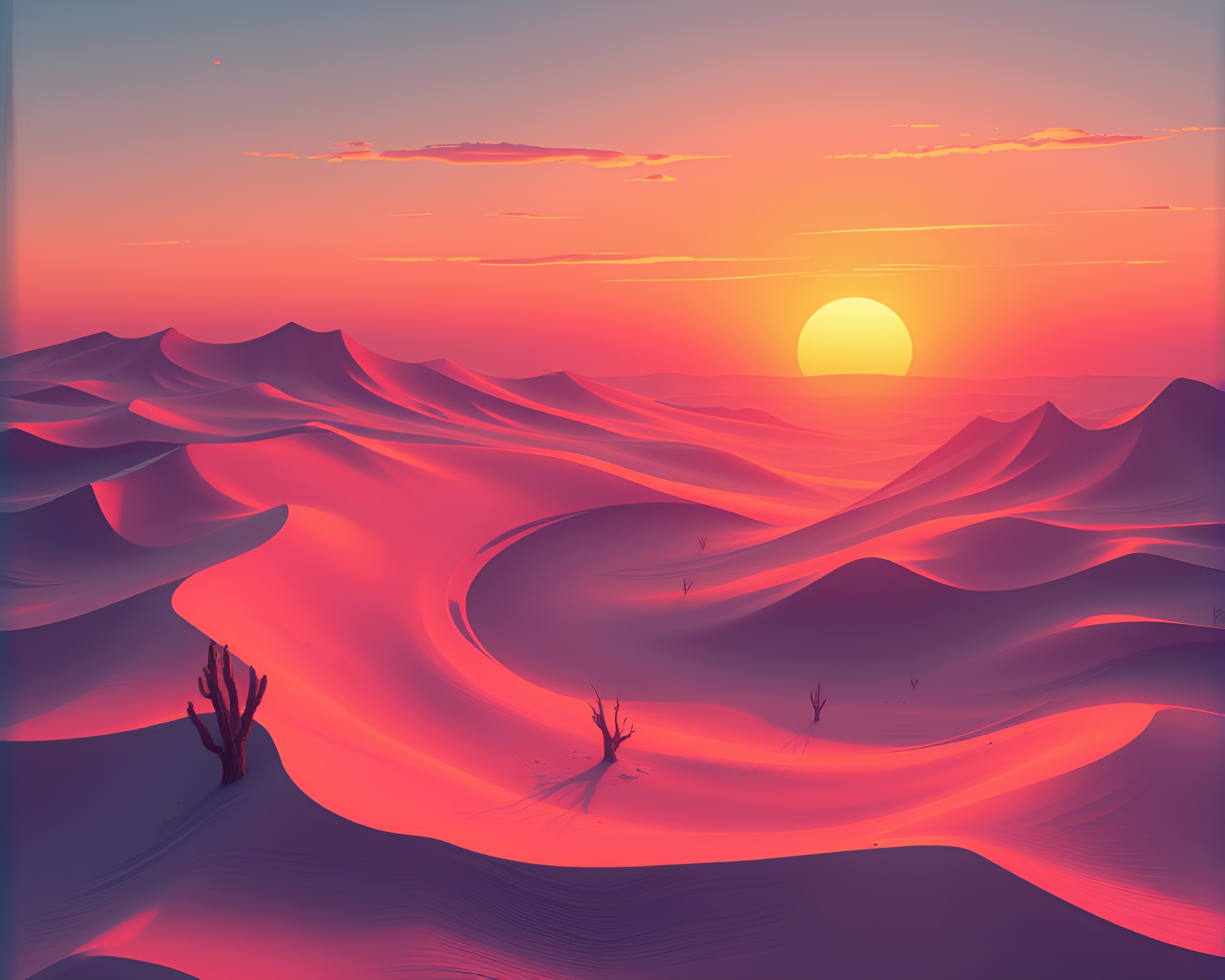 Swirling Desert Vortex at Sunset – free AI stock image