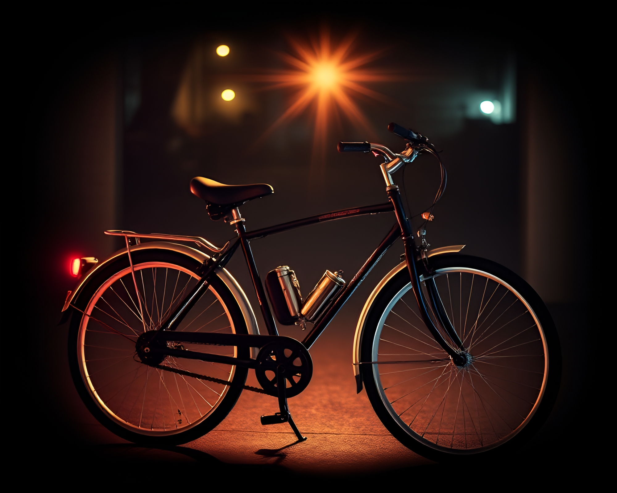 Vintage Bicycle Tattoo Flash Art Vignette Border – free AI stock image
