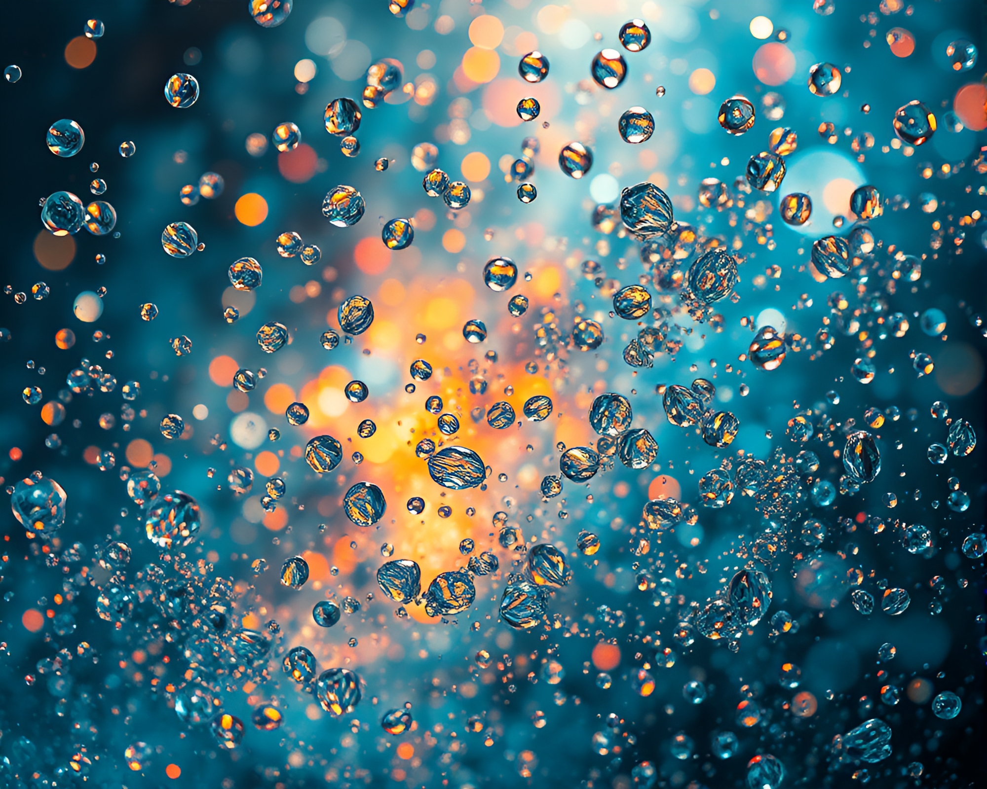 Surreal Wet Glass Dream with Lens Flares – free AI stock image