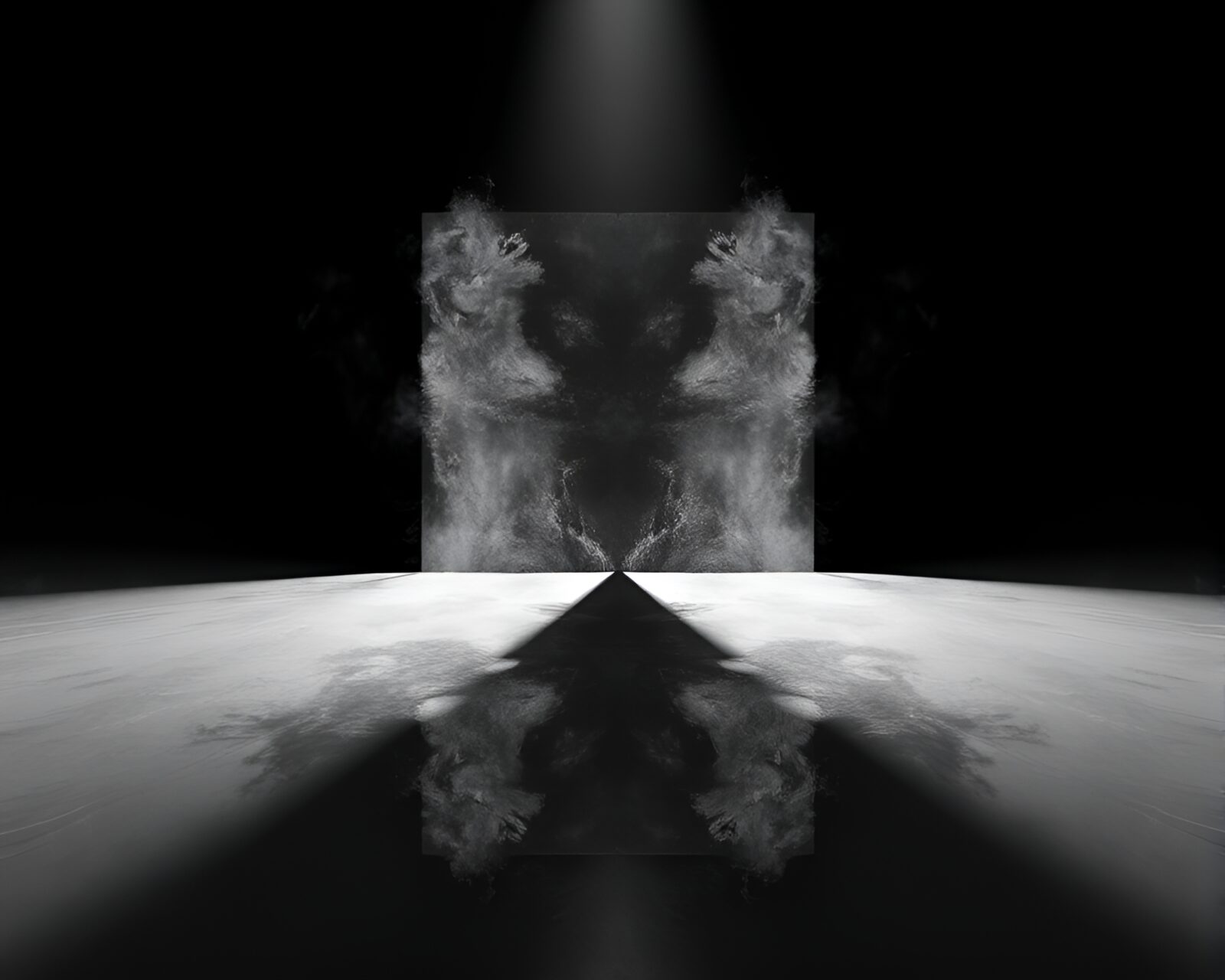 Intricate 3D rendering of charcoal drawing with dramatic lighting