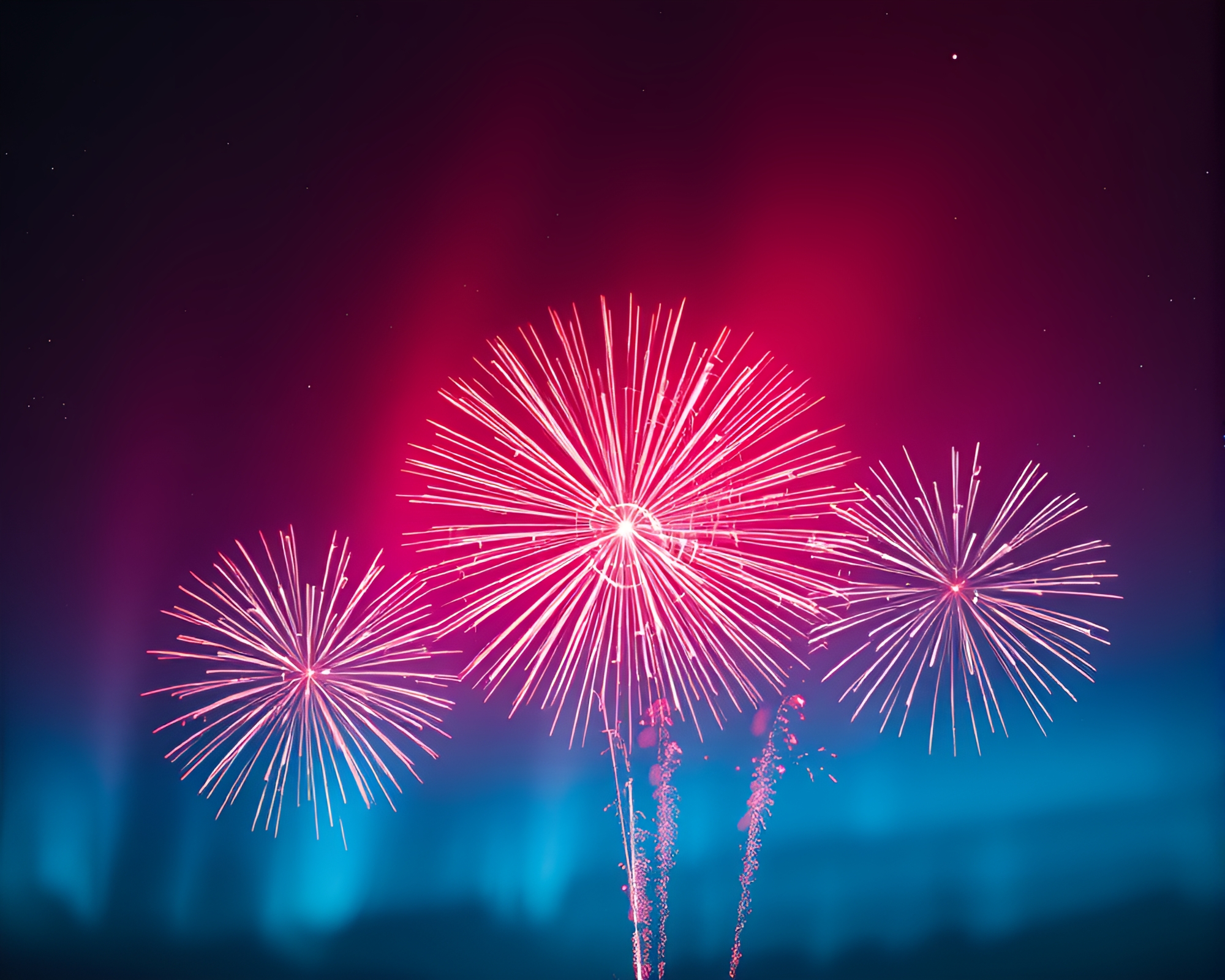 Mesmerizing Aurora Fireworks Illuminating Night Sky – free AI stock image
