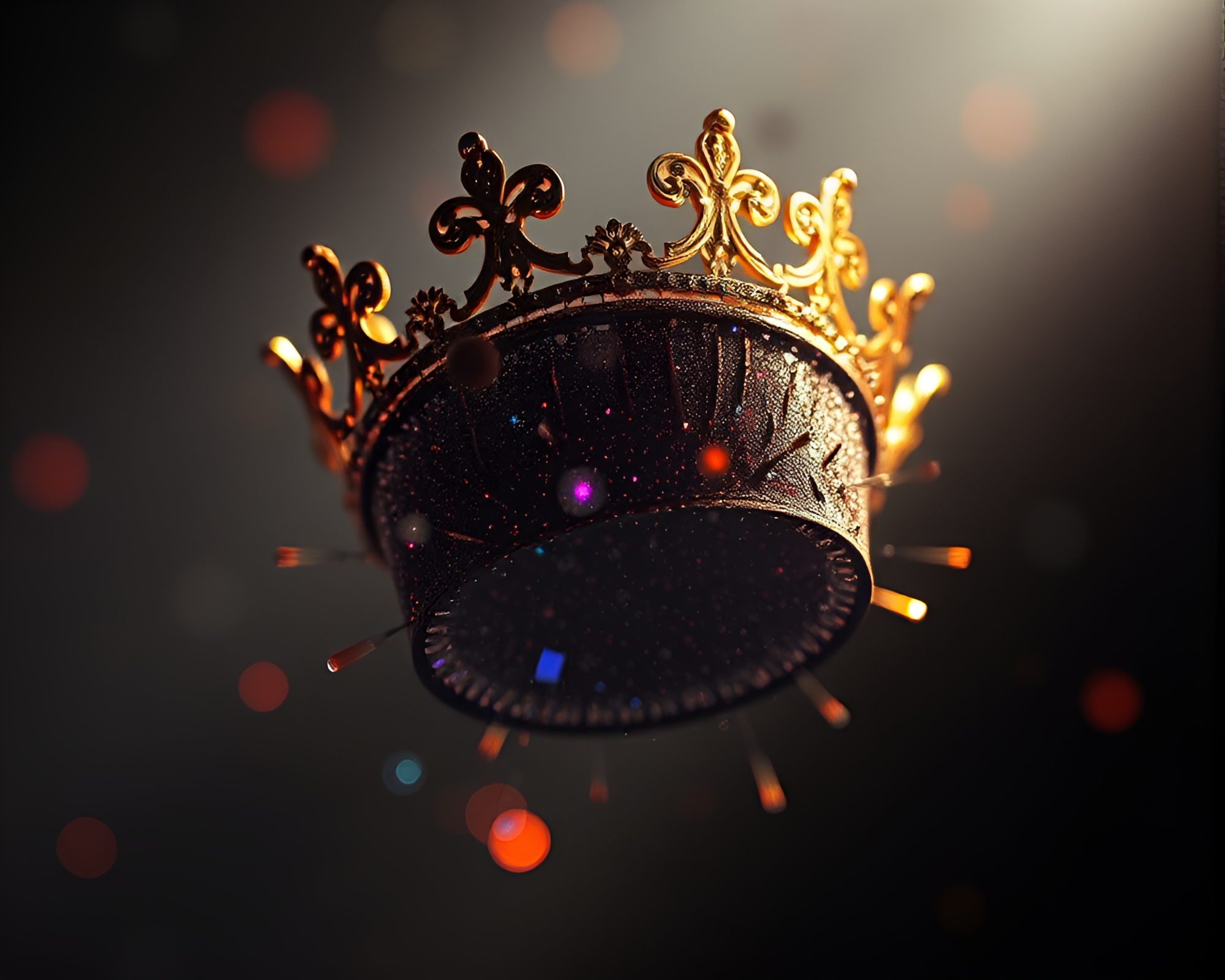 Crown of Particles: Aberrant Chromatic Glow – free AI stock image