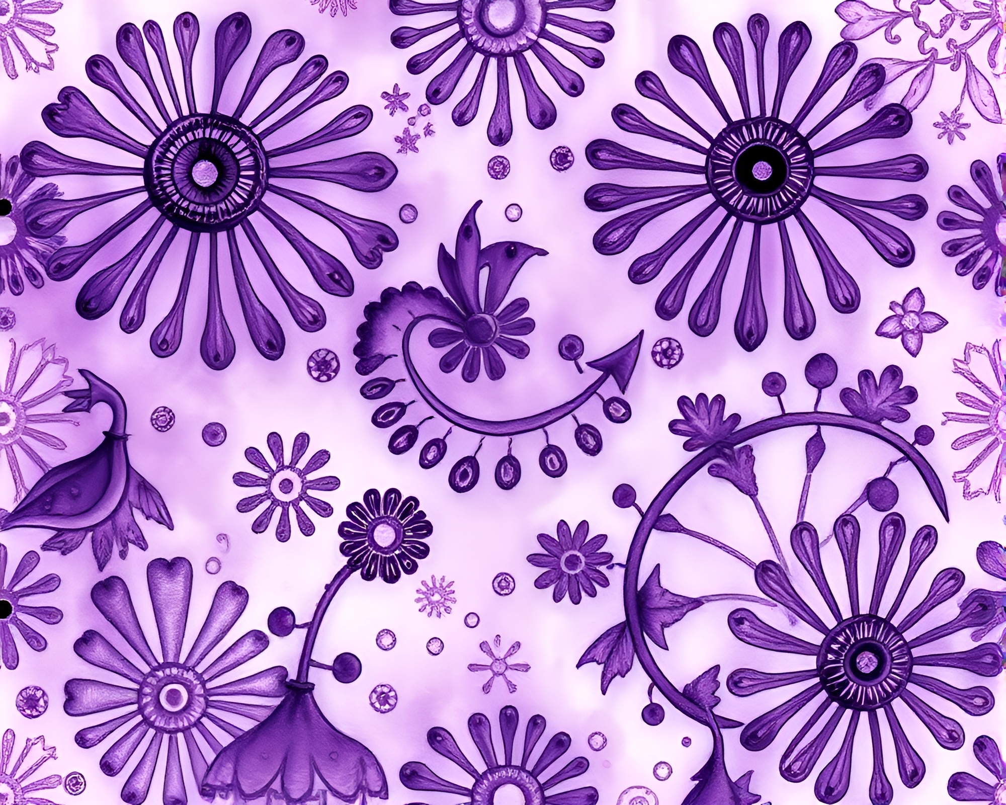 Intricate Amethyst Murano Glass Watercolor Pattern – free AI stock image