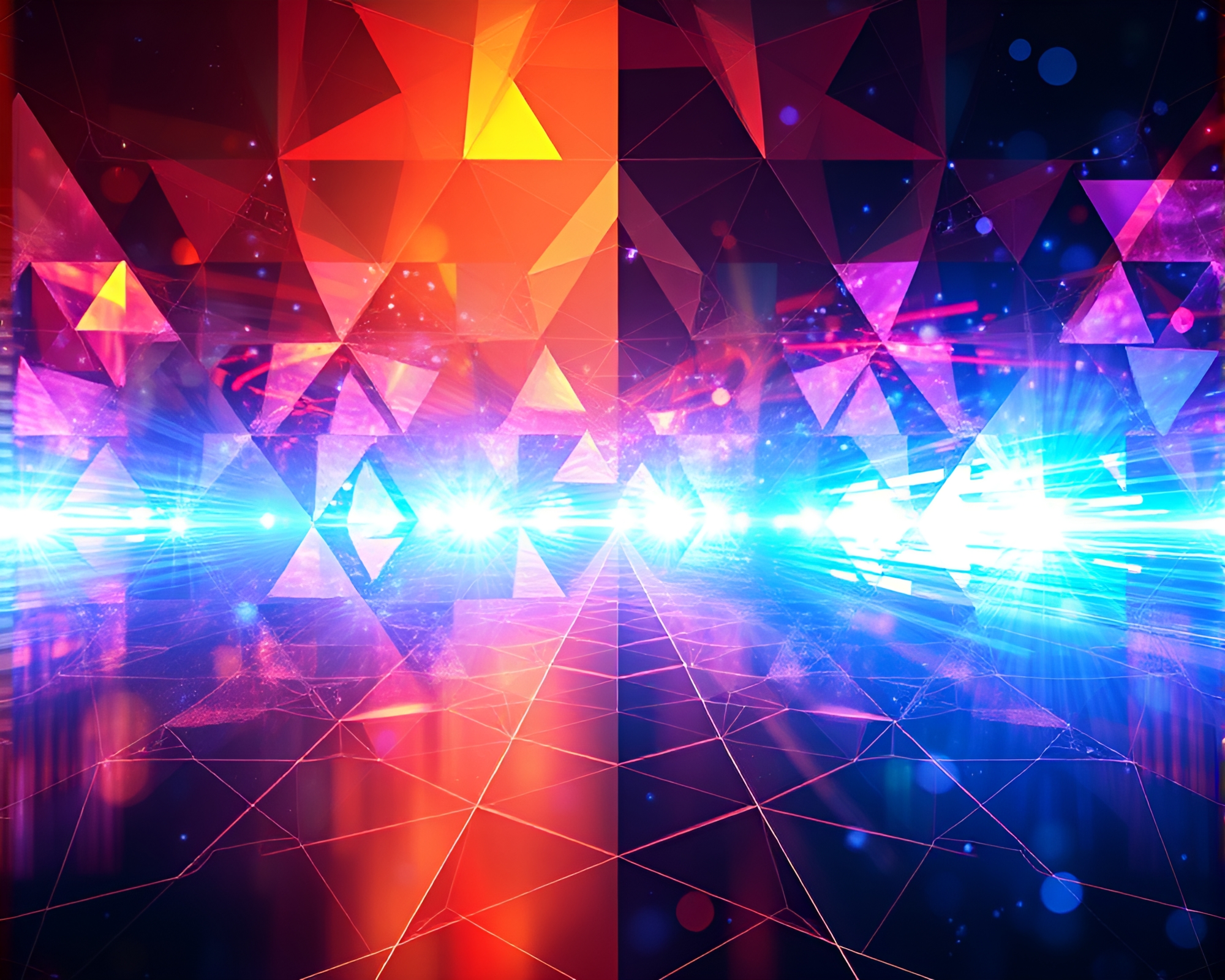 Futuristic Augmented Reality Geometric Painting – free AI stock image