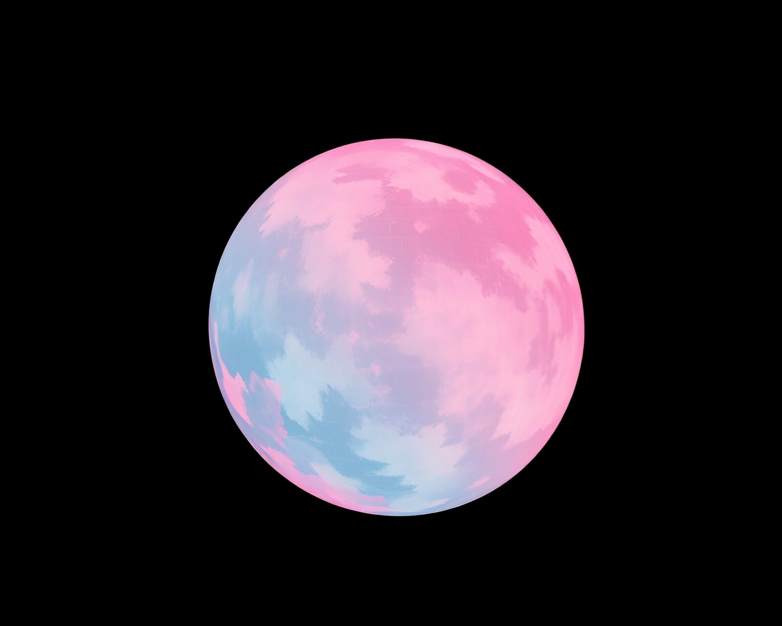 Planetary pastel colors cel shaded coral atoll landscape