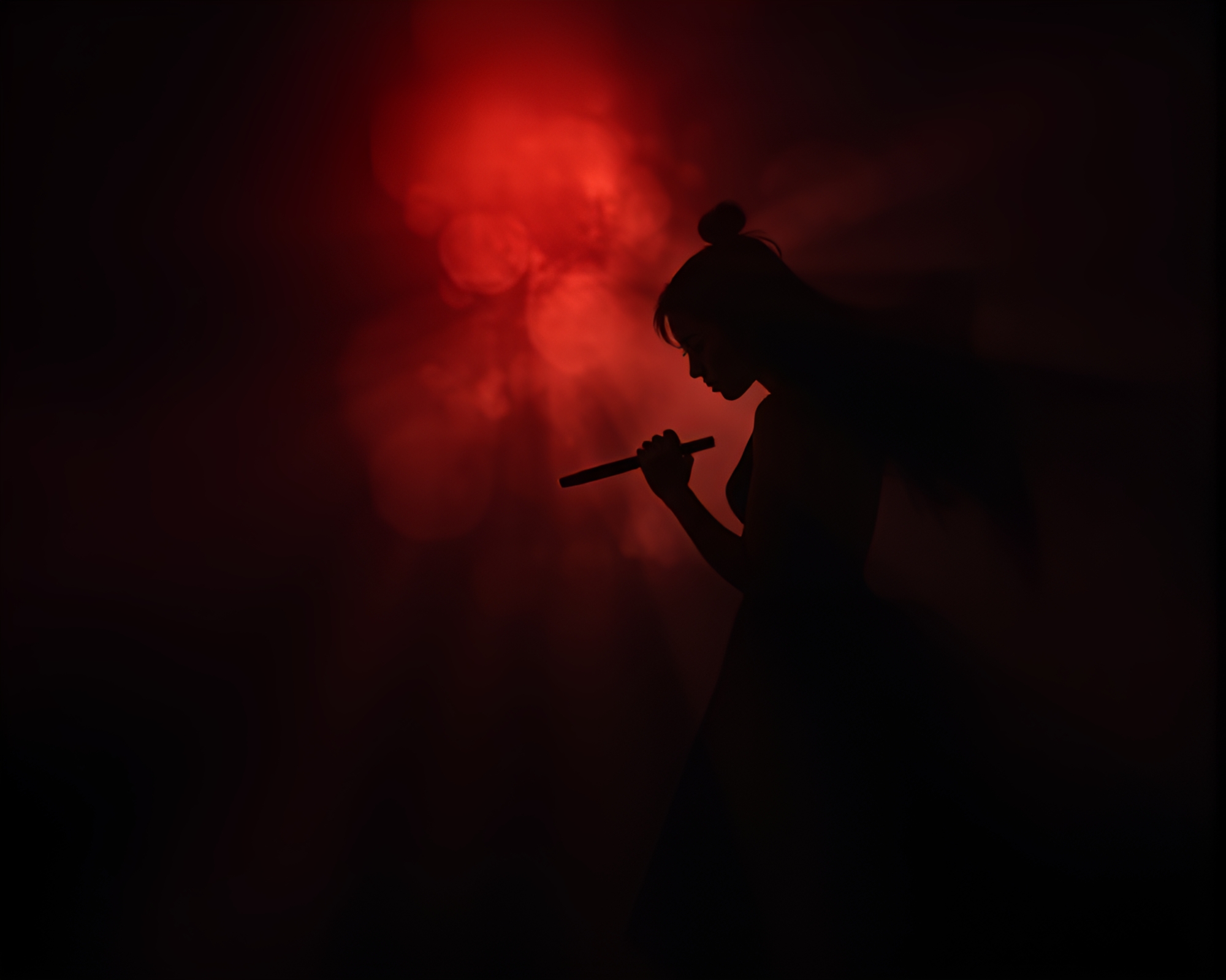 Digital Twilight Nymph in Duochrome Shadow Play – free AI stock image