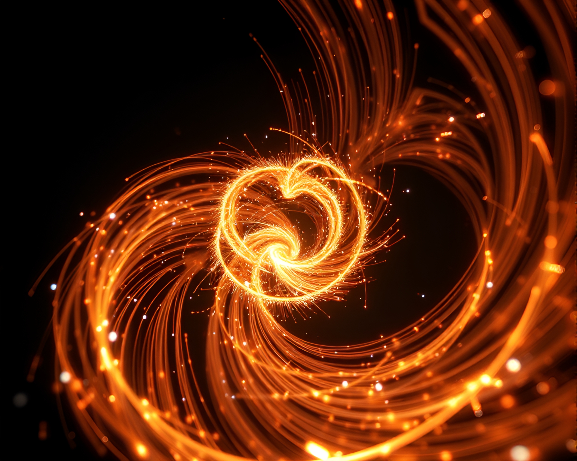 Ethereal Violinist in Particle Vortex Illumination – free AI stock image