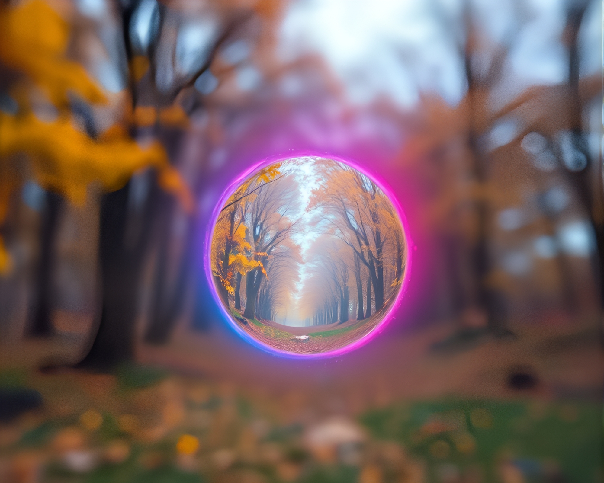 Vibrant Wormhole Generator in Low Saturation Universe – free AI stock image