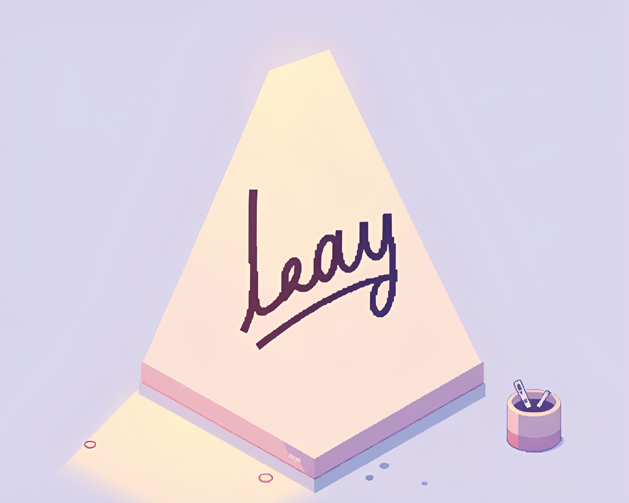 Pixelated Handwritten Letter under Midday Isometric Light – free AI stock image