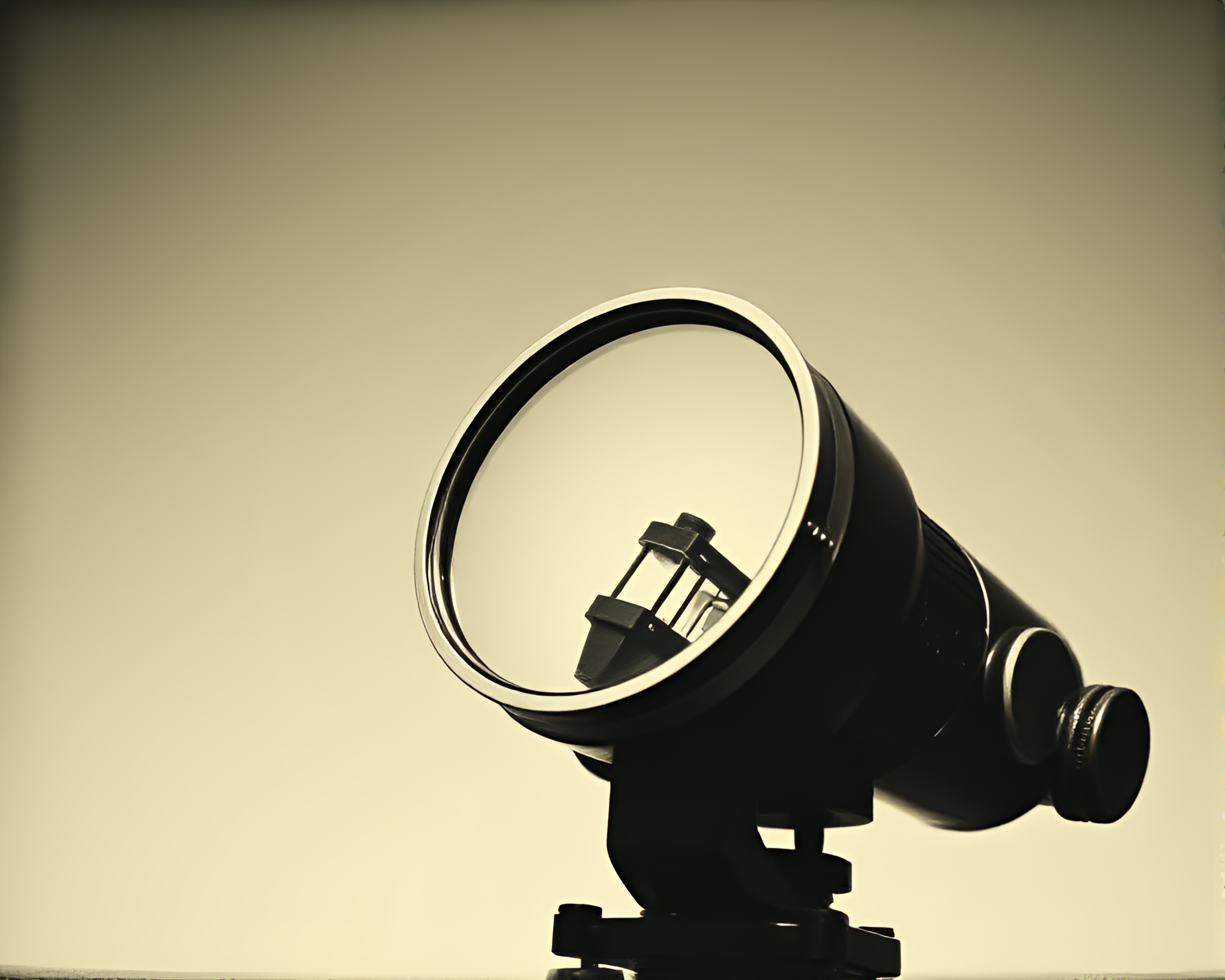 Vintage Telescope Reflections in Expired Film Look – free AI stock image