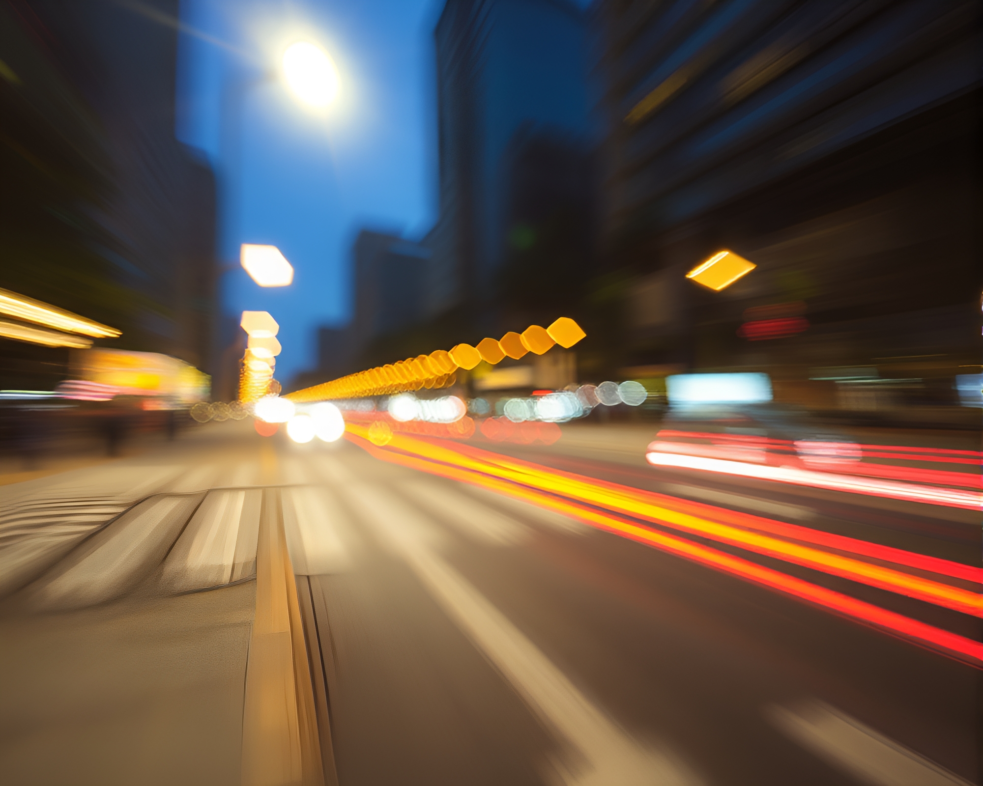 Ethereal Light Trails: A Cross-Processed Illusion – free AI stock image