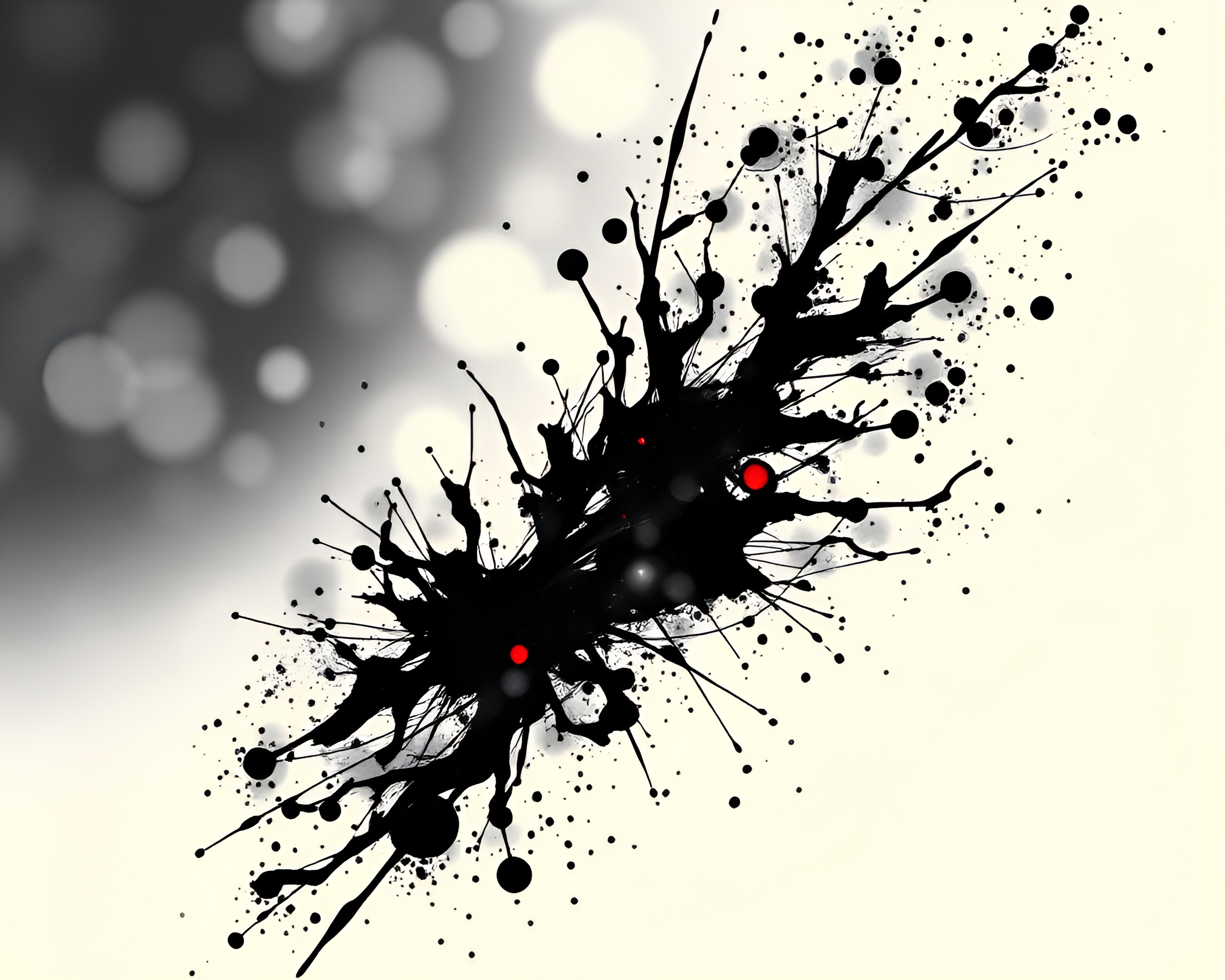 Vampire Queen in Tattoo Flash Ink Splashes – free AI stock image