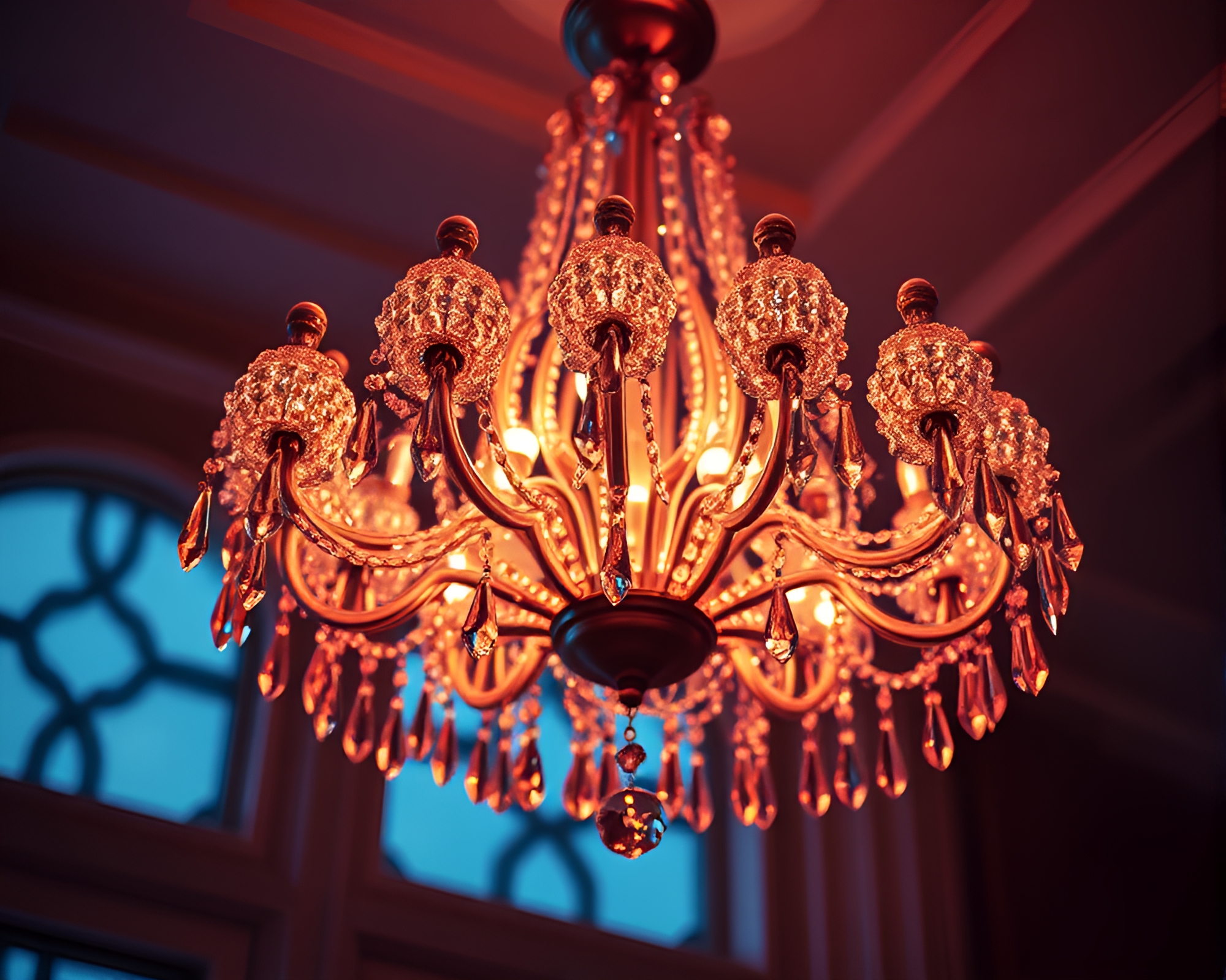 Glistening Chandelier in Cartoon Toon Style – free AI stock image