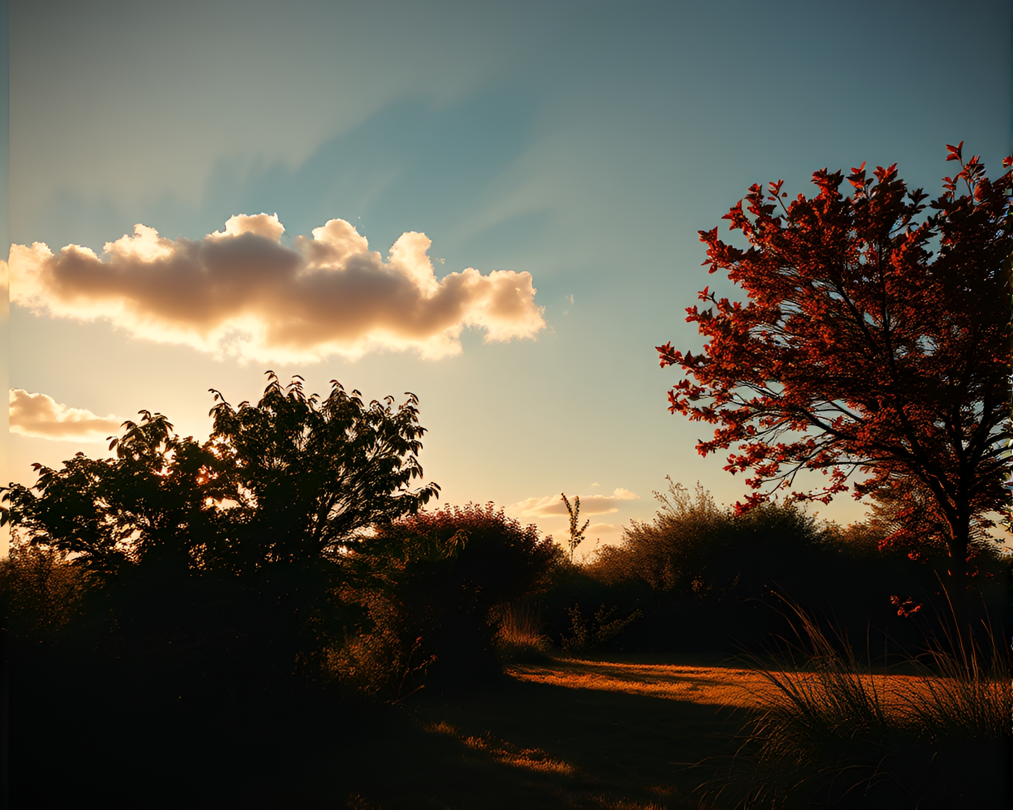 Sky Garden Shadows: Burnt Orange Photogrammetry Beauty – free AI stock image