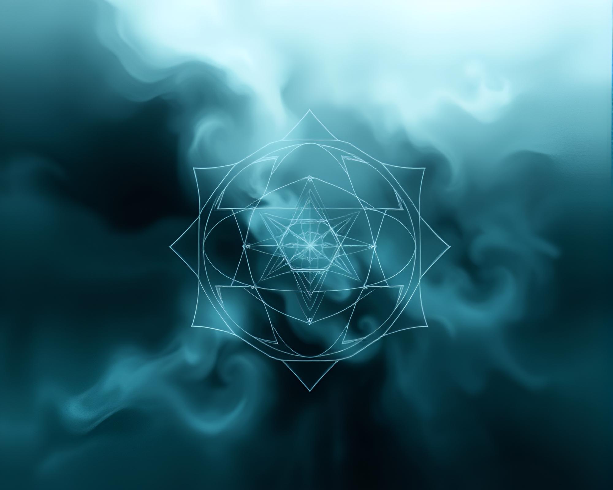 Sacred Geometry in Motion: Misty Sumi-e Streaks – free AI stock image