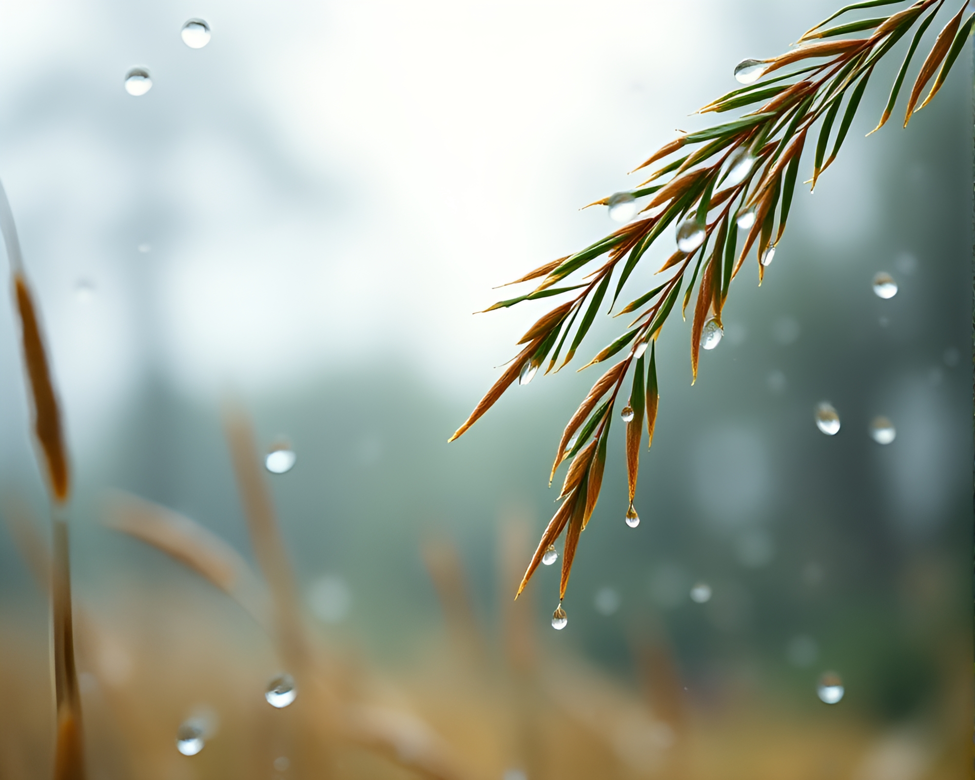 Mech Warrior in Rain Droplets Wildlife Watercolor – free AI stock image