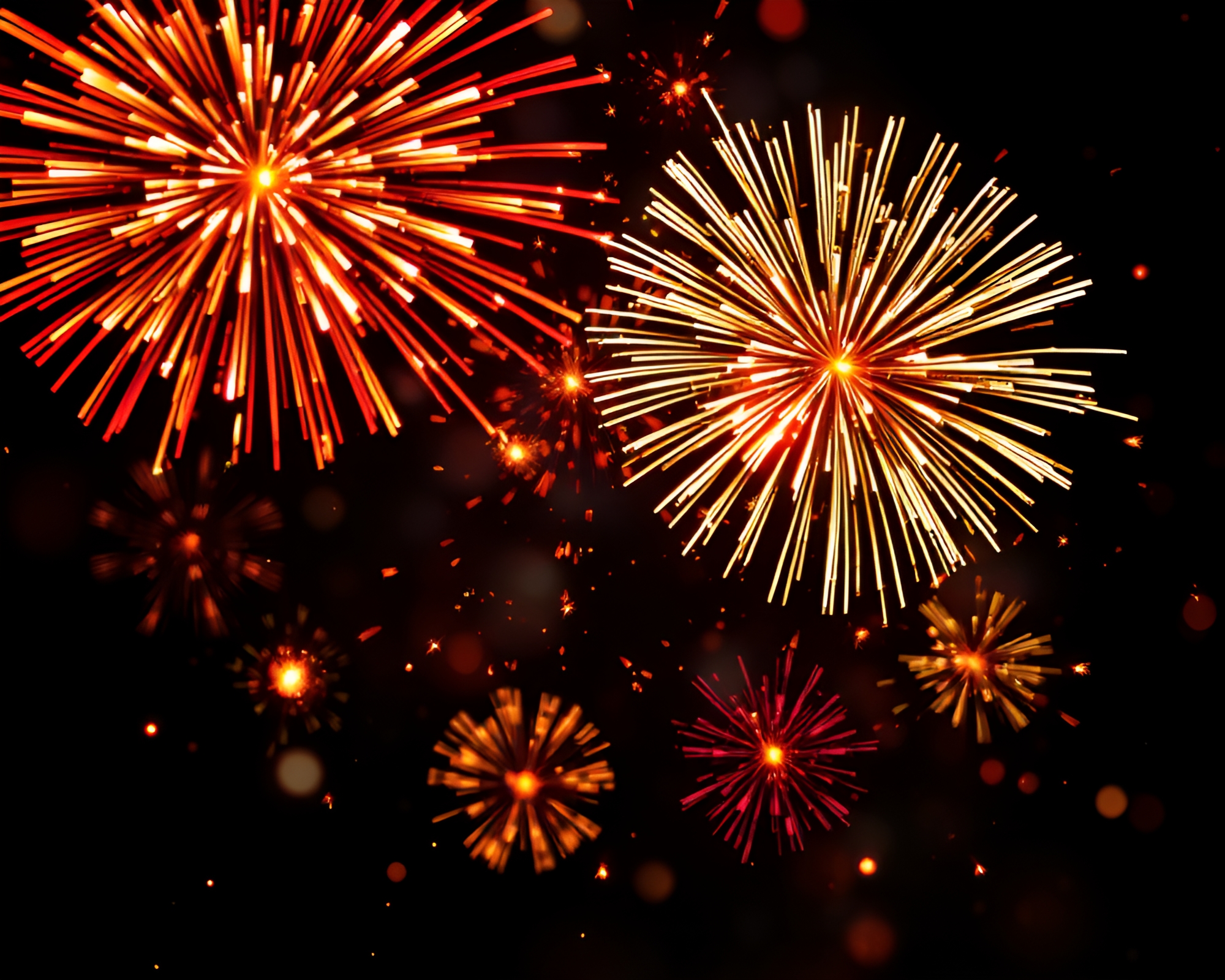 Fireworks Fractals under Microscope Illumination – free AI stock image