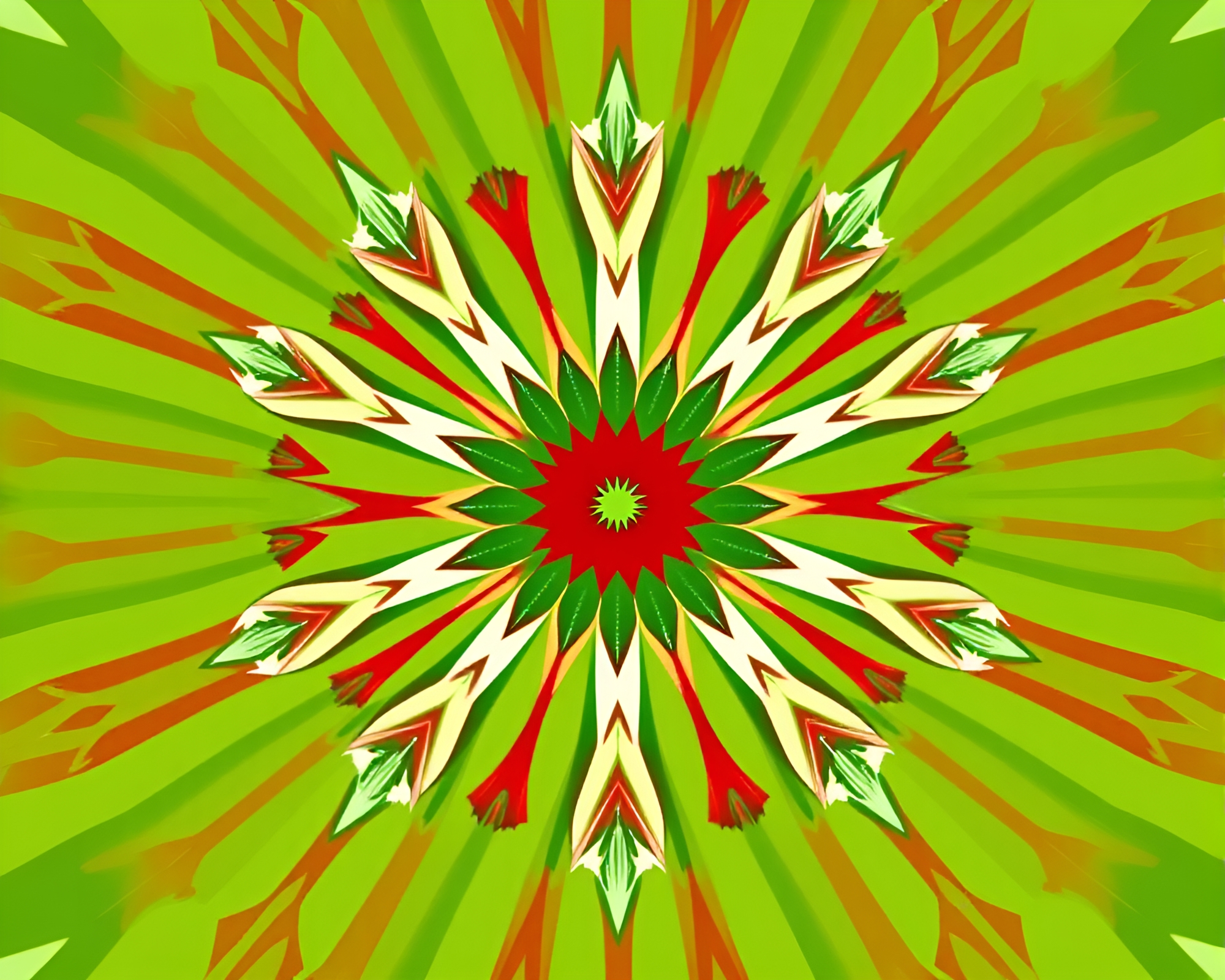 Fantasy Elf Starburst in Radial Symmetry – free AI stock image