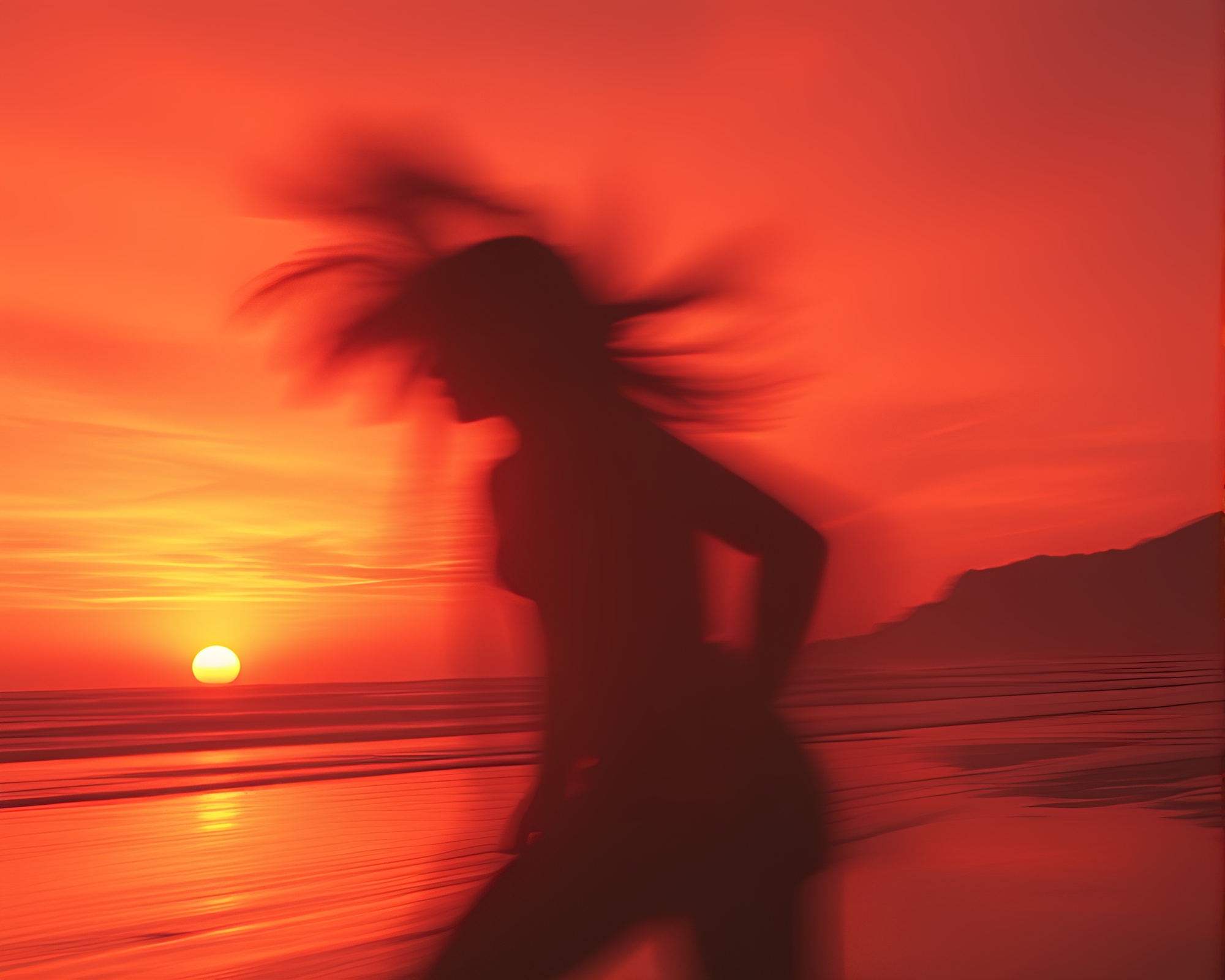 Vaporwave Sunset Surrealism in Sepia Tones – free AI stock image
